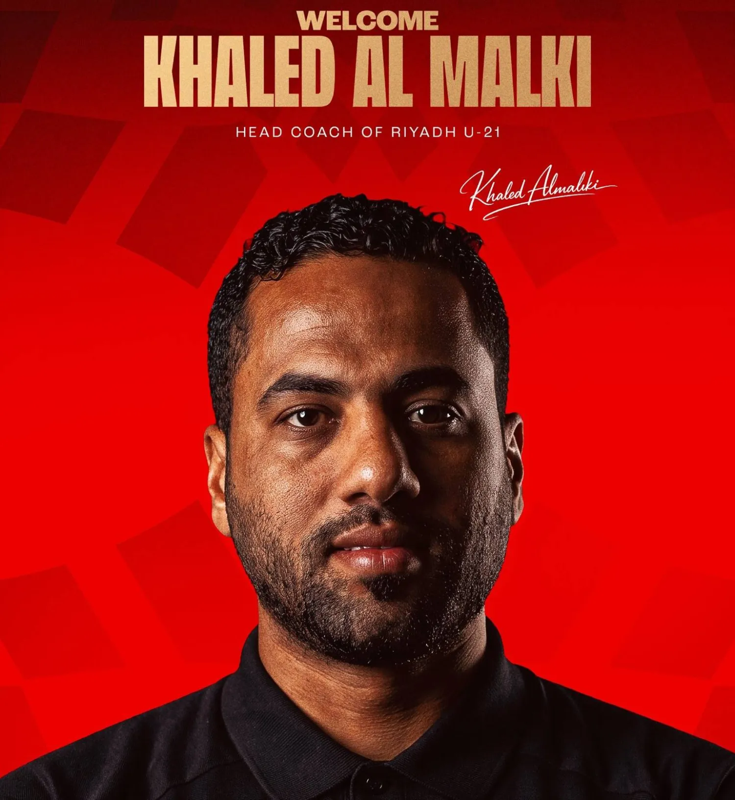 منشور بثه نادي الرياض بعد تعيين المالكي مدربا لفريق تحت 21 عاما (موقع نادي الرياض)