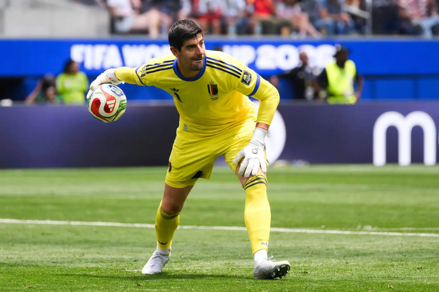تيبو كورتوا حارس مرمى منتخب بلجيكا (أ.ف.ب)