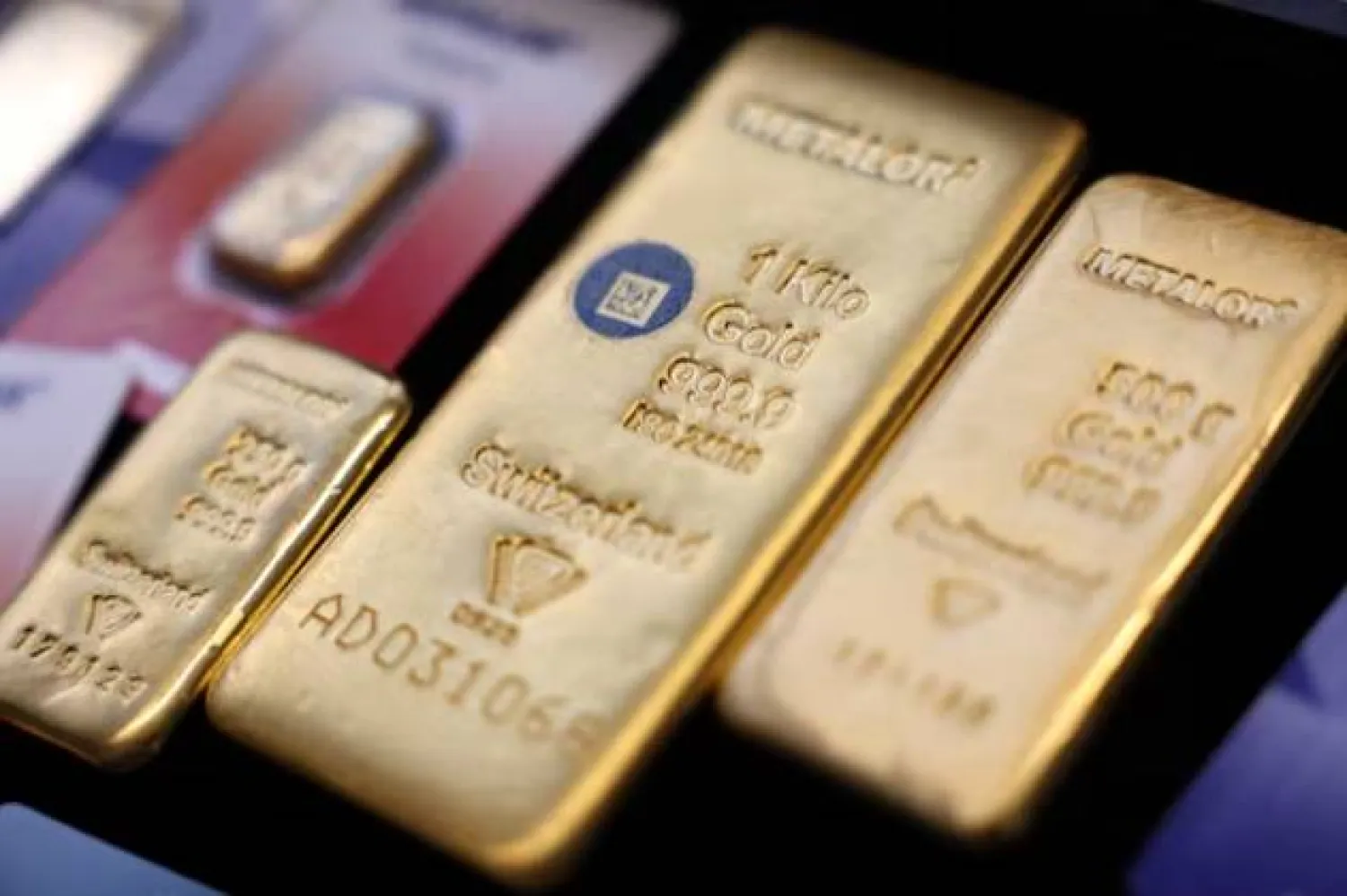 سبائك ذهب في شركة «هاتون غاردن ميتالز» في لندن (رويترز)