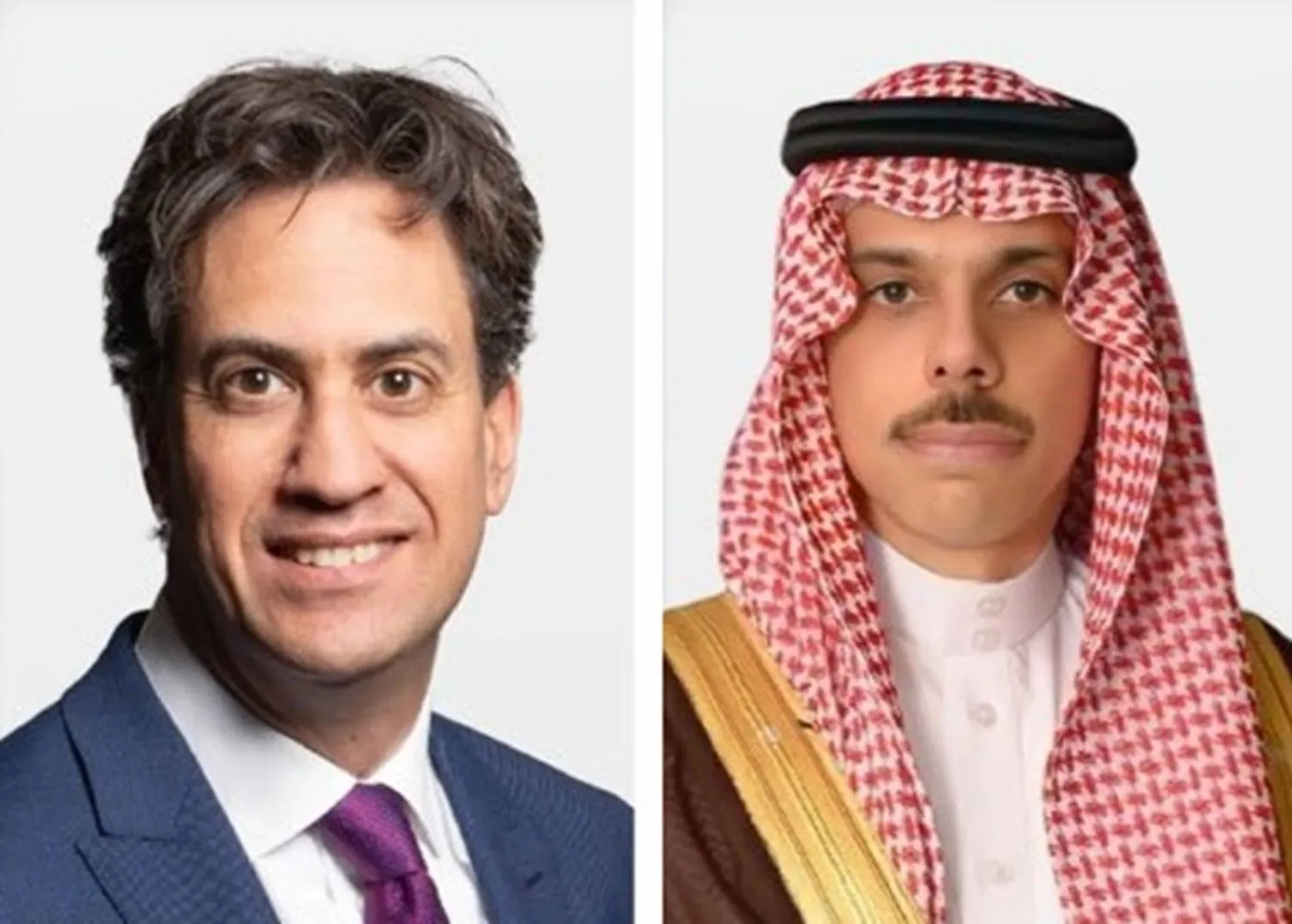 الأمير فيصل بن فرحان والوزير إد ميليباند (الخارجية السعودية)