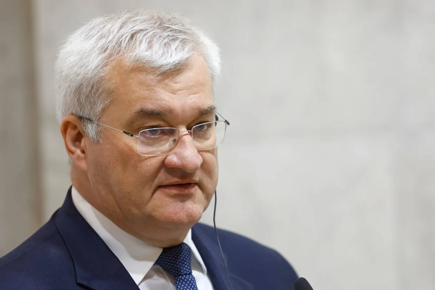 Ukrainian Foreign Minister Andrii Sybiha attends a press conference with Germany's Foreign Minister Annalena Baerbock, amid Russia's attack on Ukraine, in Kyiv, Ukraine April 1, 2025. (Reuters)