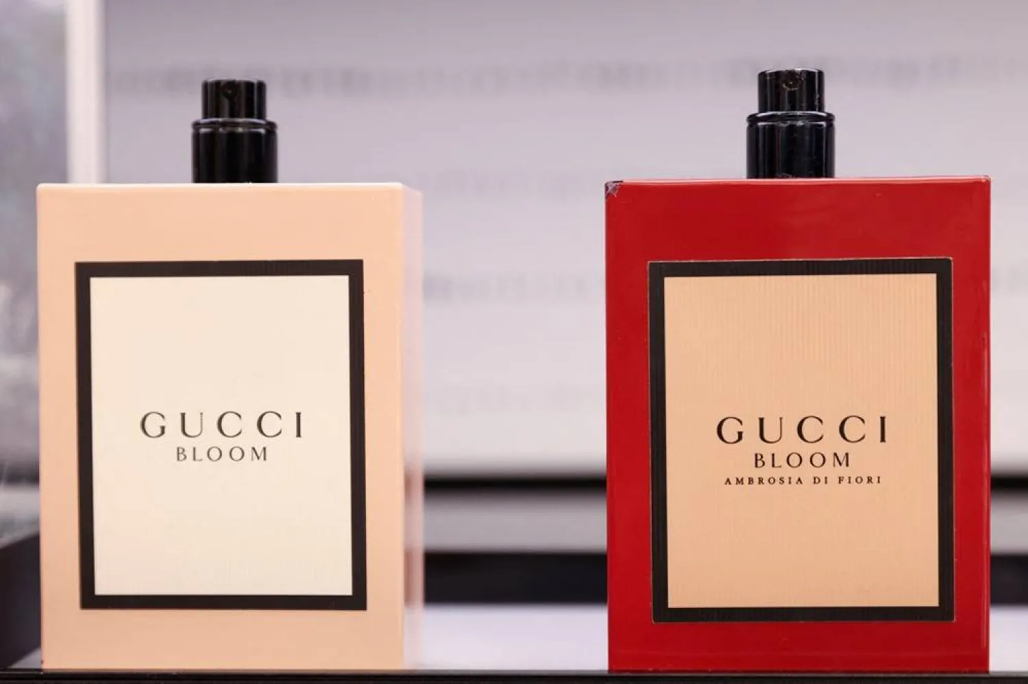 Gucci fragrances, owned by Coty Inc., are seen for sale in Manhattan, New York City, US, February 7, 2022. (Reuters)