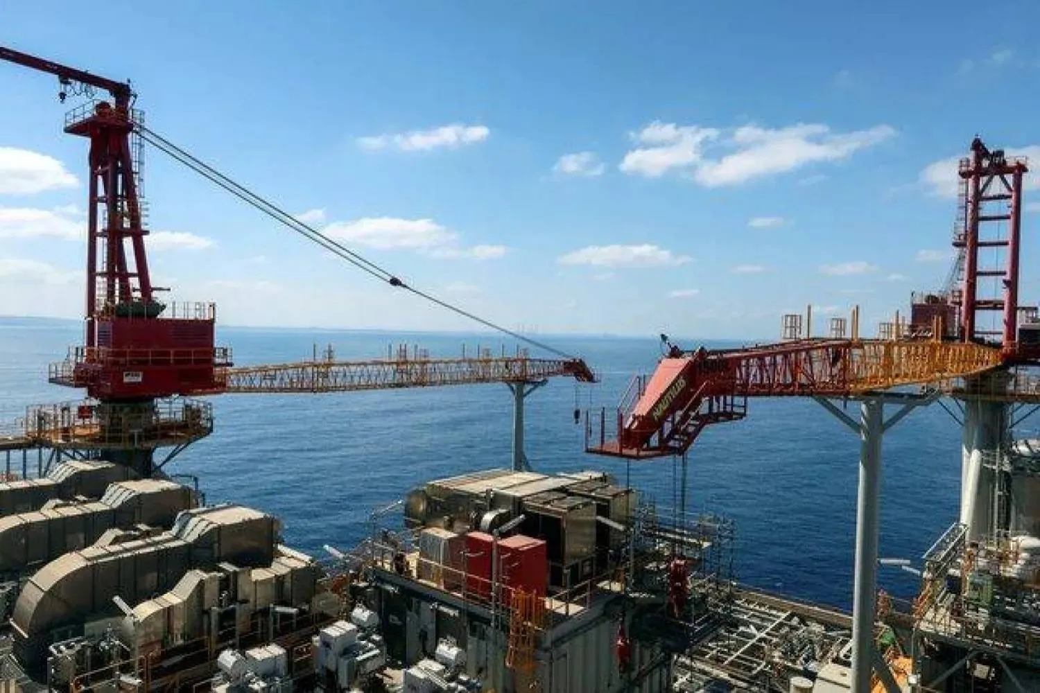The Leviathan natural gas platform off the coast of Israel (Reuters)