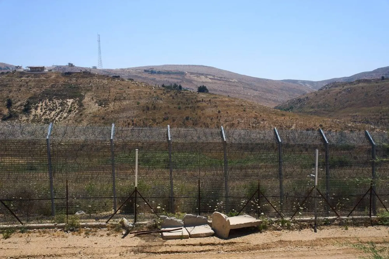 The border between Syria and the Israeli-controlled Golan Heights town of Majdal Shams is seen Tuesday, July 21, 2026. (AP)