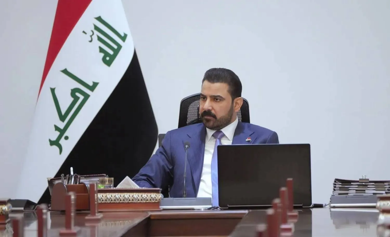 Prime Minister Ali al-Zaidi chairs the National Security Council meeting on Wednesday. (INA)