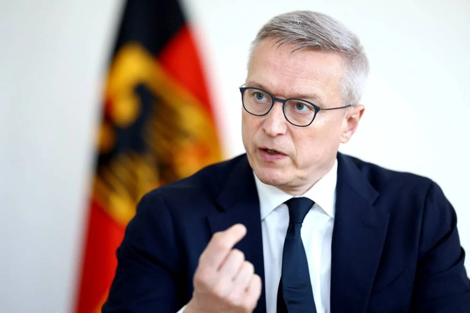  German Minister for Digitization and State Modernization Karsten Wildberger reacts during a Reuters interview at the Federal Ministry for Digital Transformation and Government Modernization (BMDS) in Berlin, Germany, July 30, 2026. (Reuters)