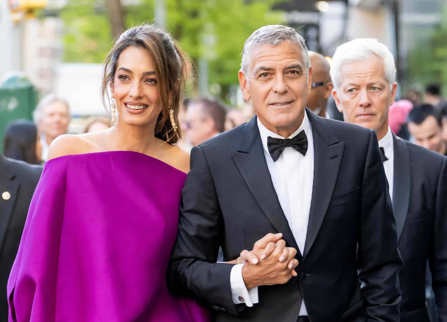 Amal Clooney and George Clooney in New York City on April 27, 2026. (Getty Images)