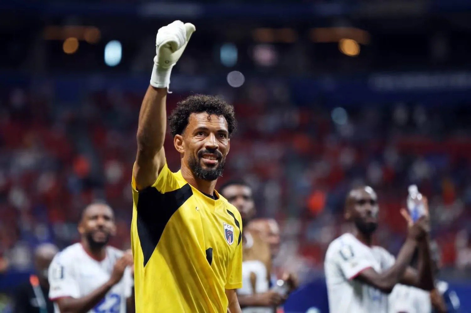 Football - FIFA World Cup 2026 - Group H - Spain v Cape Verde - Atlanta Stadium, Atlanta, Georgia, US - June 15, 2026 Cape Verde's Vozinha celebrates after the match. (Reuters) 