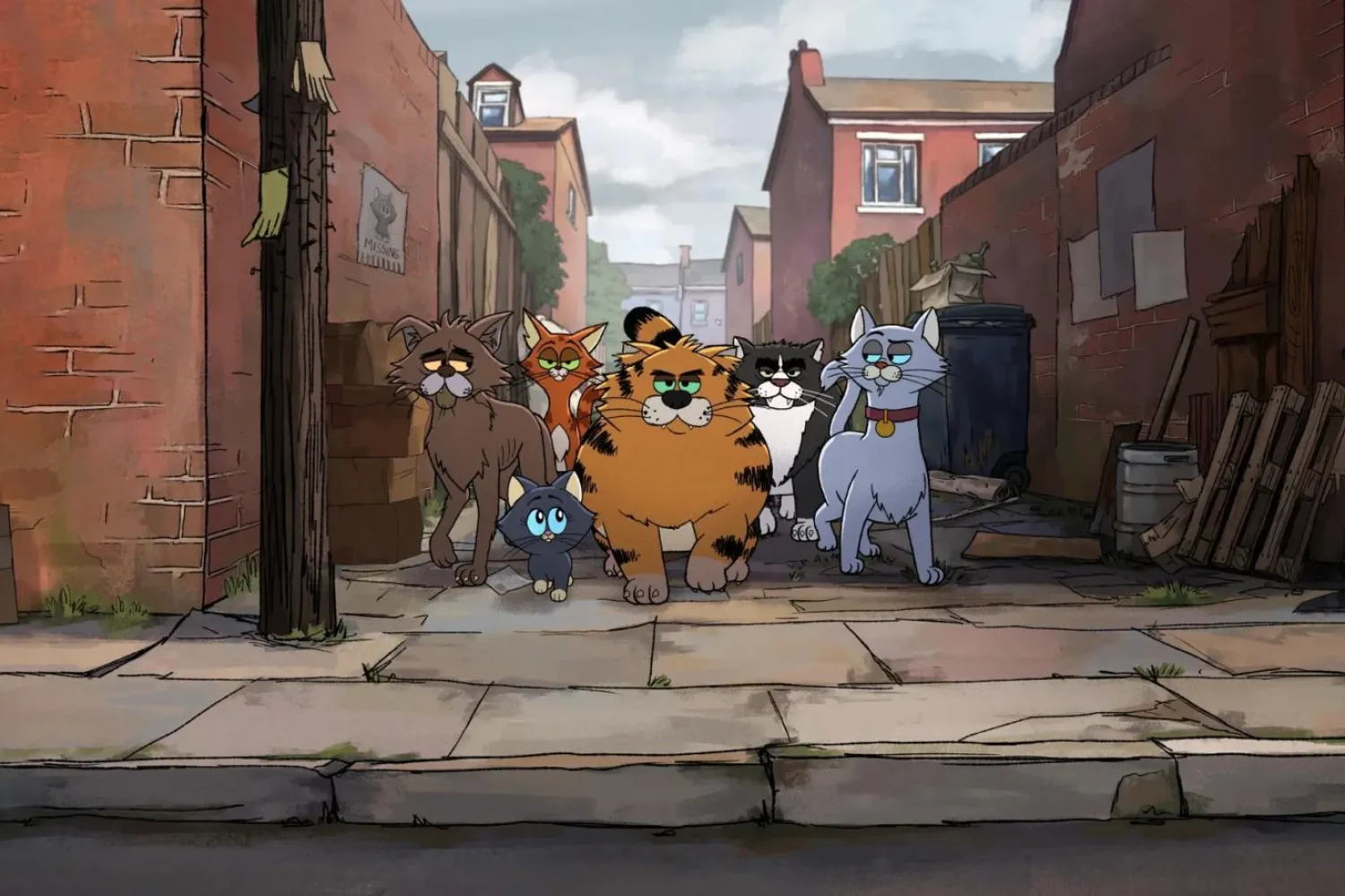 7 Ağustos'ta yayına giren Alley Cats, Londra'da hayatta kalmaya çalışan ağzı bozuk, vahşi sokak kedisi çetesi ve liderleri Gus'ın maceralarını konu alıyor (Netflix)