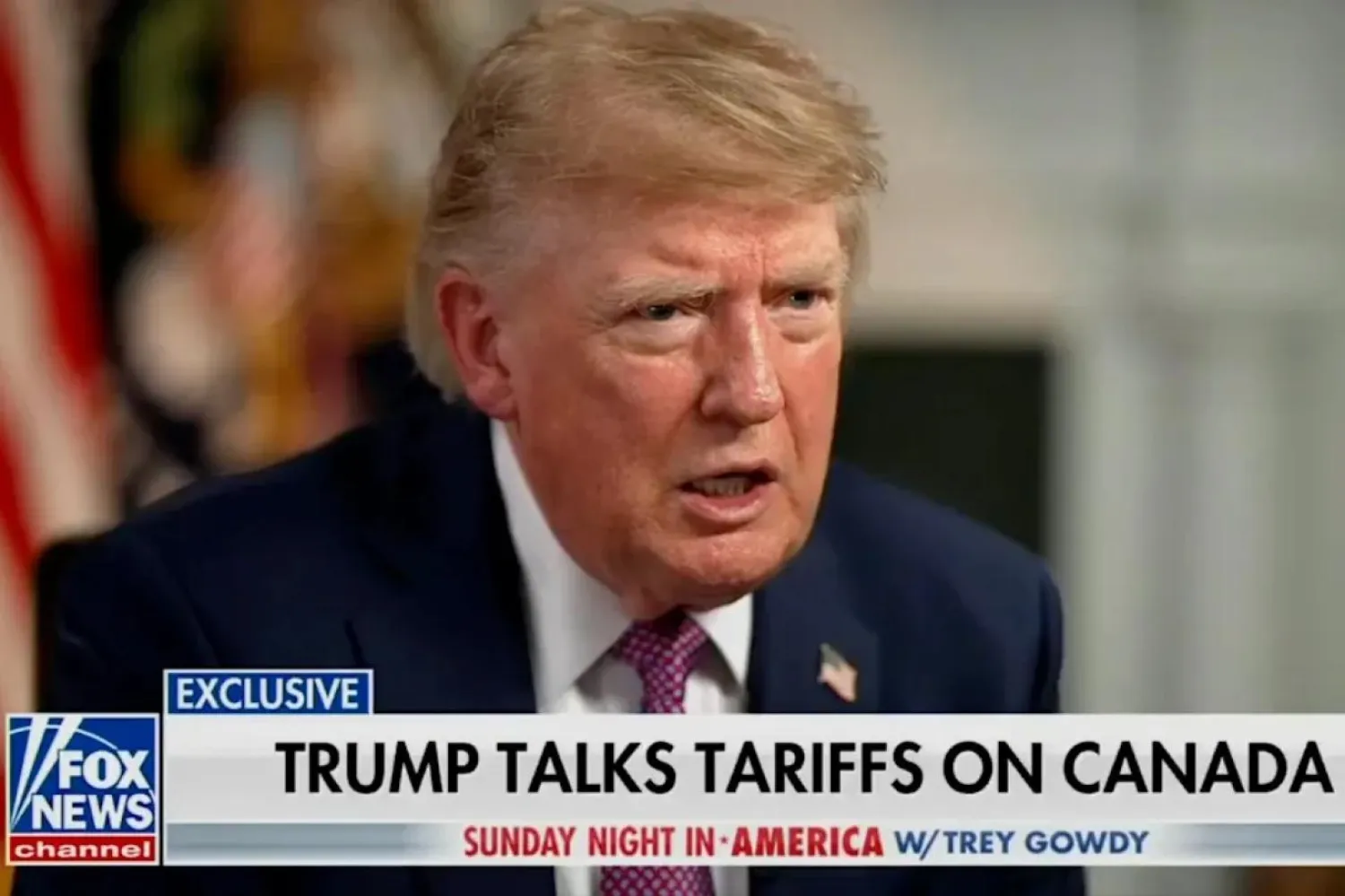 ABD Başkanı Donald Trump, Fox News sunucusu Trey Gowdy'ye Kanada'nın ABD'den olumlu ticaret koşulları beklememesi gerektiğini söyledi (Fox News)