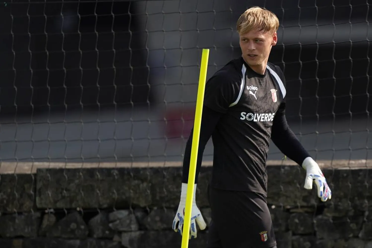 Sporting de Braga's Lukas Hornicek during a training session in Braga, Portugal, 29 July 2026. (EPA)