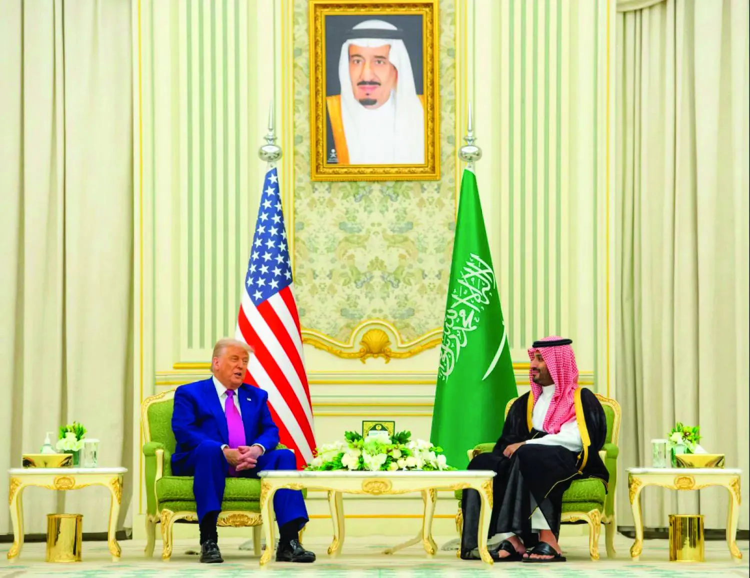 Saudi Crown Prince Mohammed bin Salman and US President Donald Trump in Riyadh last year. (SPA)