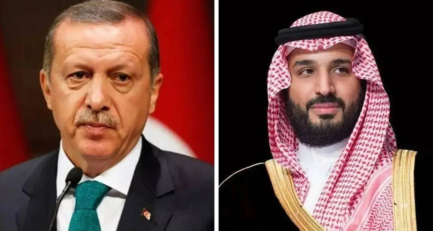 Saudi Crown Prince Mohammed bin Salman and Turkish President Recep Tayyip Erdogan (SPA)