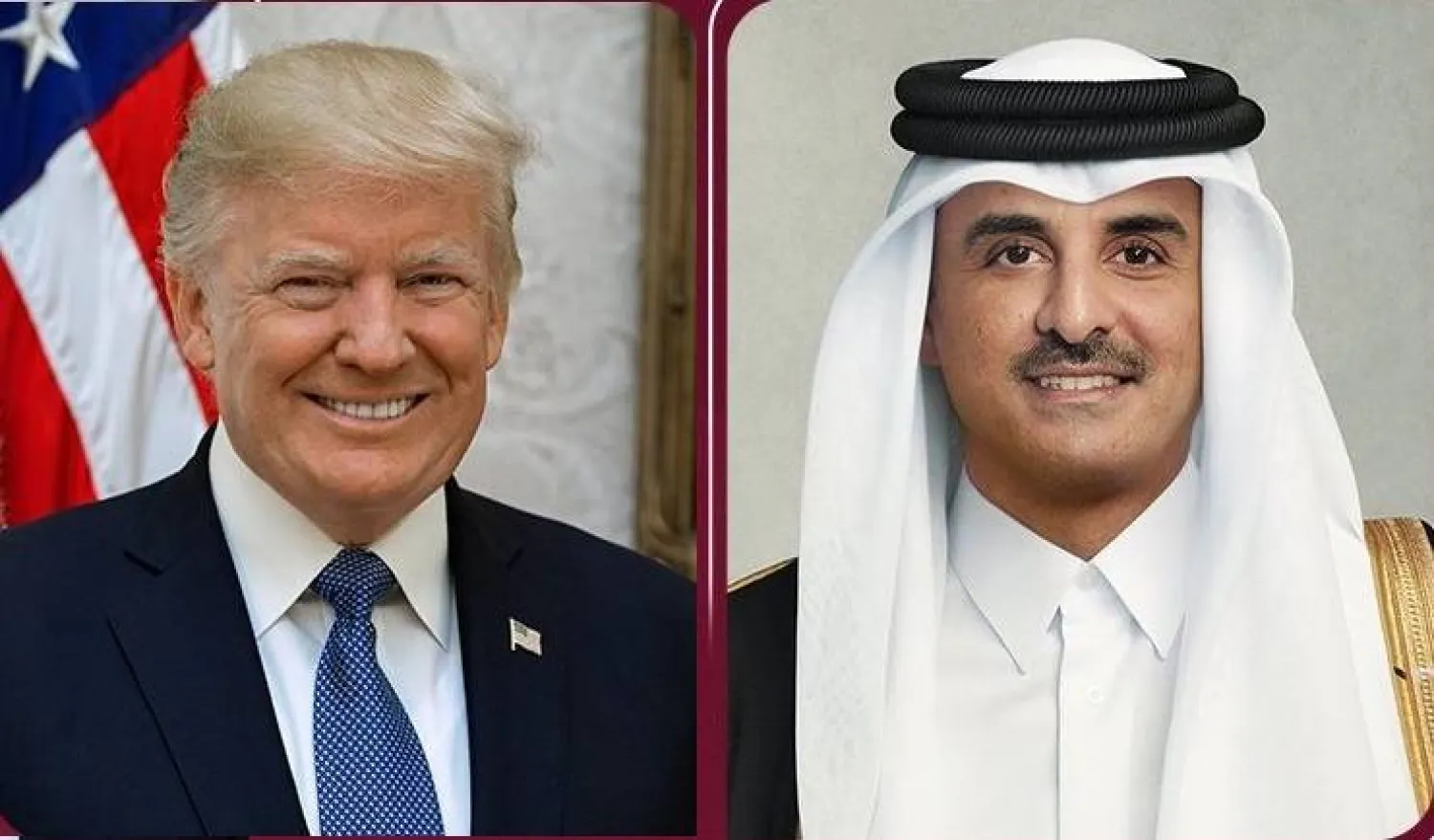 الشيخ تميم بن حمد أمير قطر والرئيس الأميركي دونالد ترمب (الديوان الأميري)