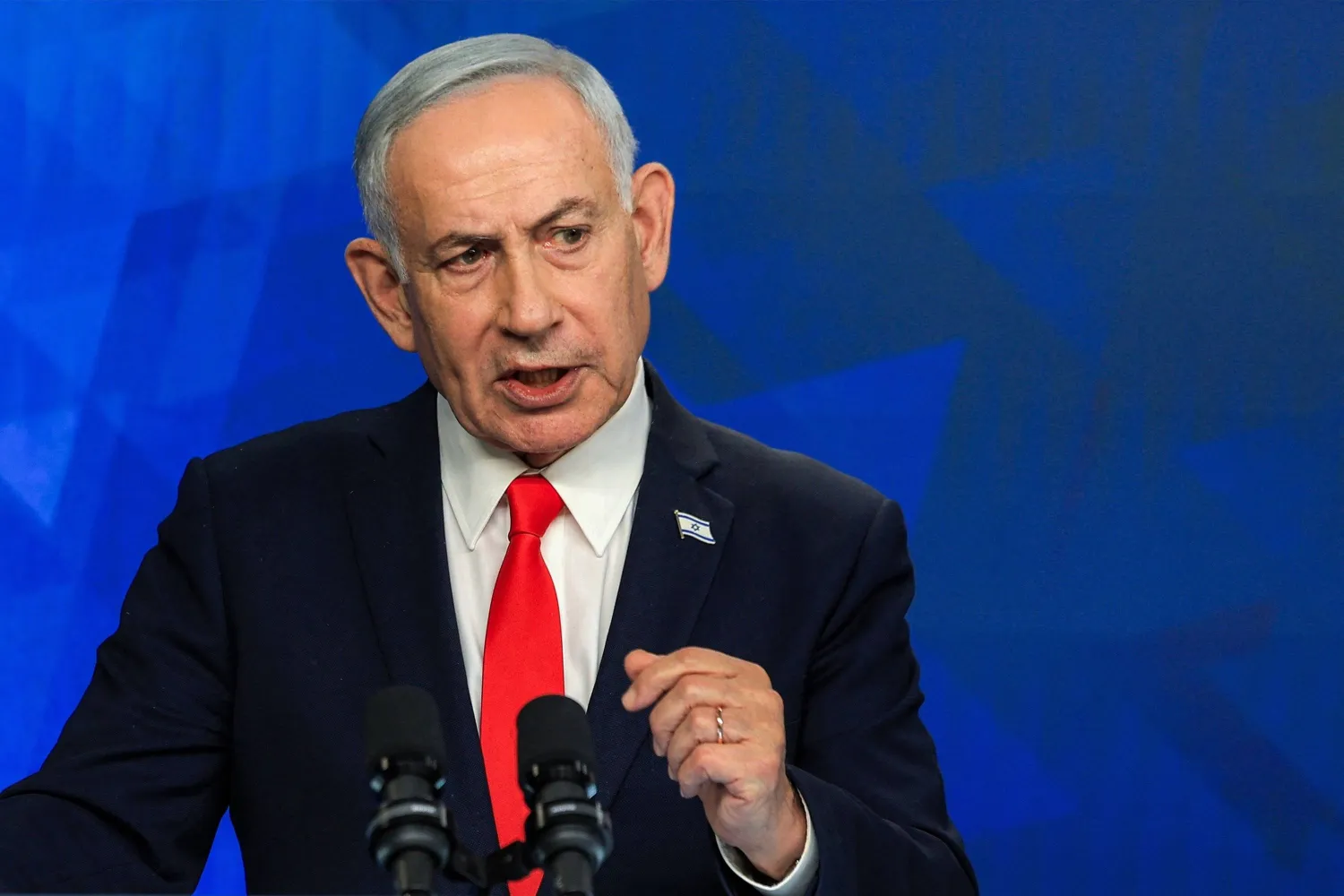 Israel's Prime Minister Benjamin Netanyahu gives a news conference in West Jerusalem, Israel, June 15, 2026. (AFP)