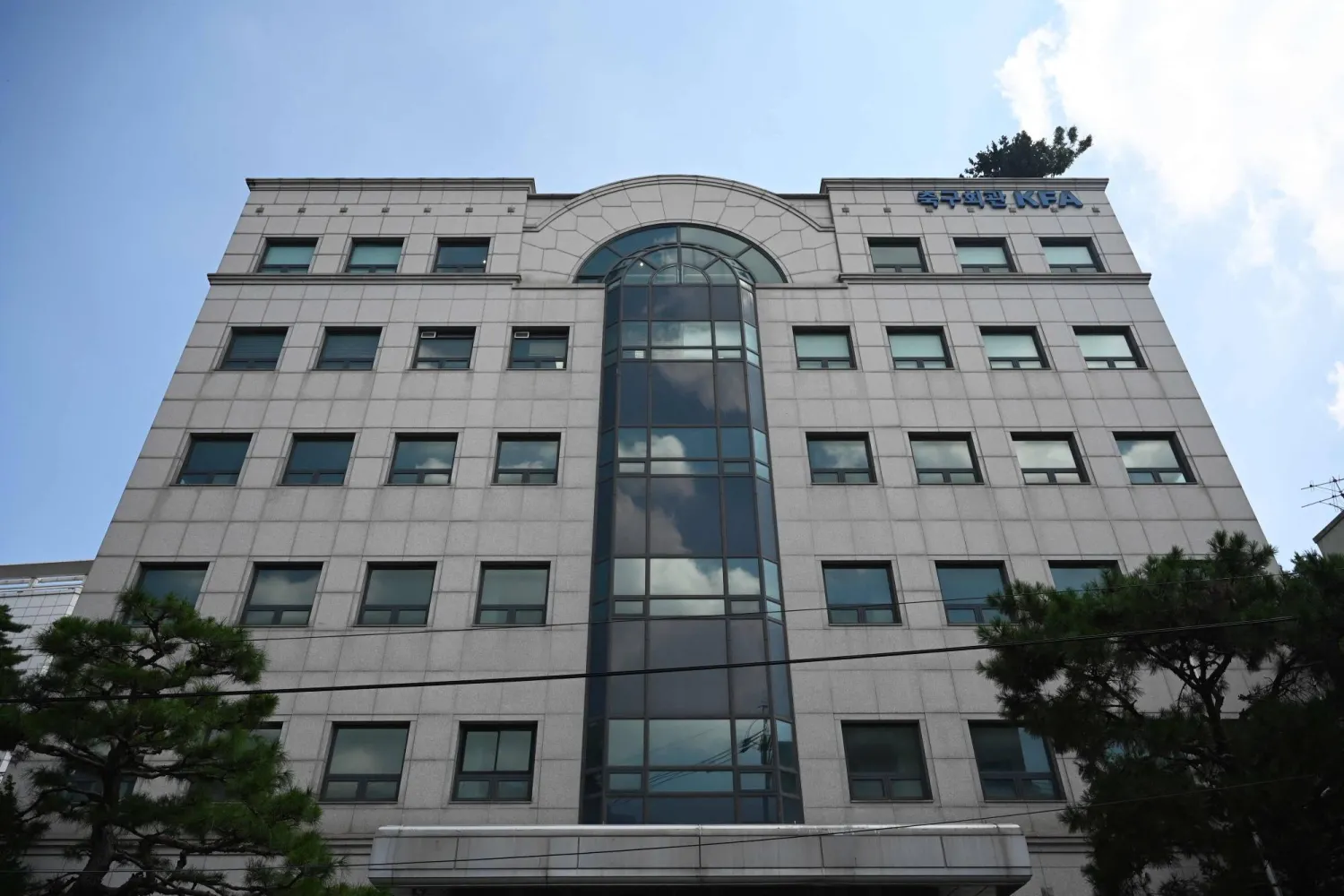 The Korea Football Association (KFA) House is seen after a police raid in Seoul on August 6, 2026. (Photo by GREG BAKER / AFP)