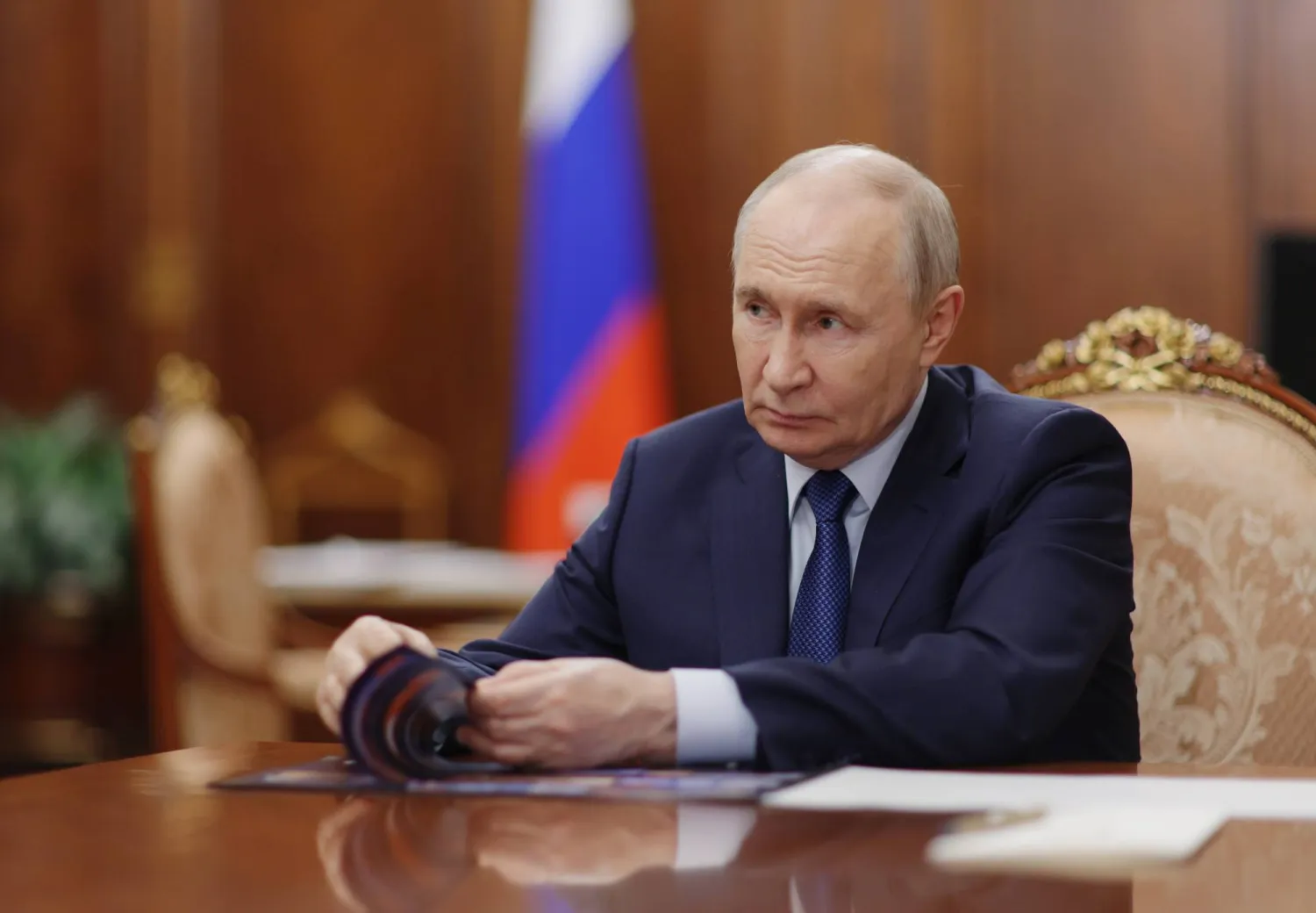 Russian President Vladimir Putin meets with Deputy Prime Minister - Presidential Envoy to the Far Eastern Federal District Trutnev during a meeting at the Kremlin in Moscow, Russia, 06 August 2026.  EPA/ALEXANDER KAZAKOV/SPUTNIK/KREMLIN / POOL 
