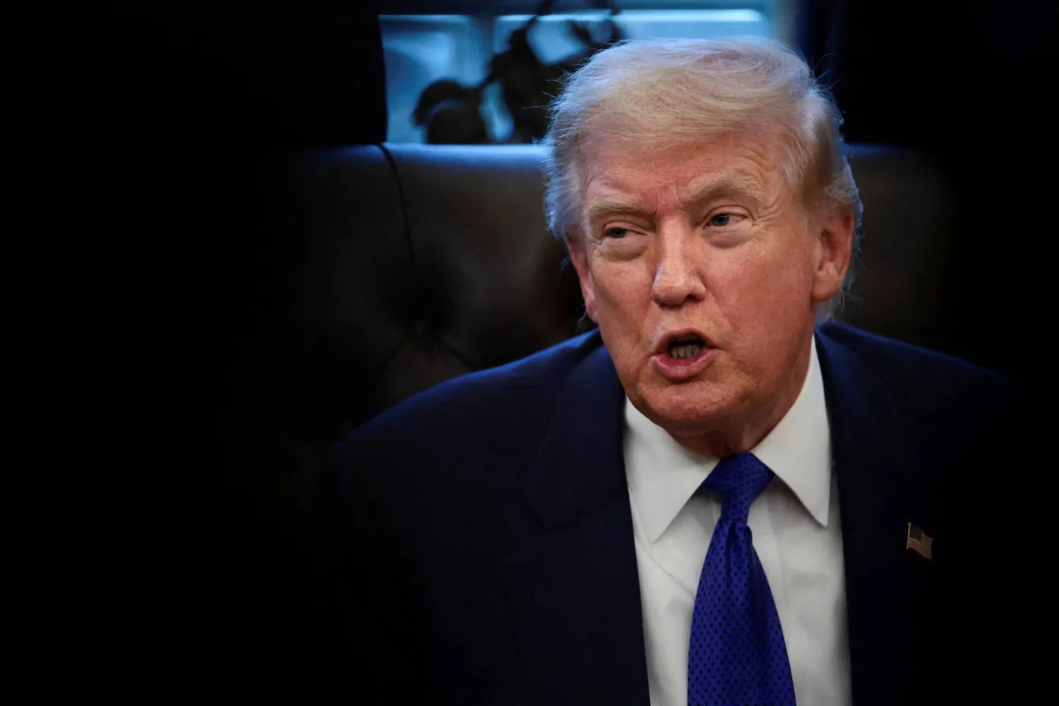 US President Donald Trump speaks on the day he announced the creation of a critical mineral reserve, in the Oval Office at the White House, February 2, 2026. (Reuters)