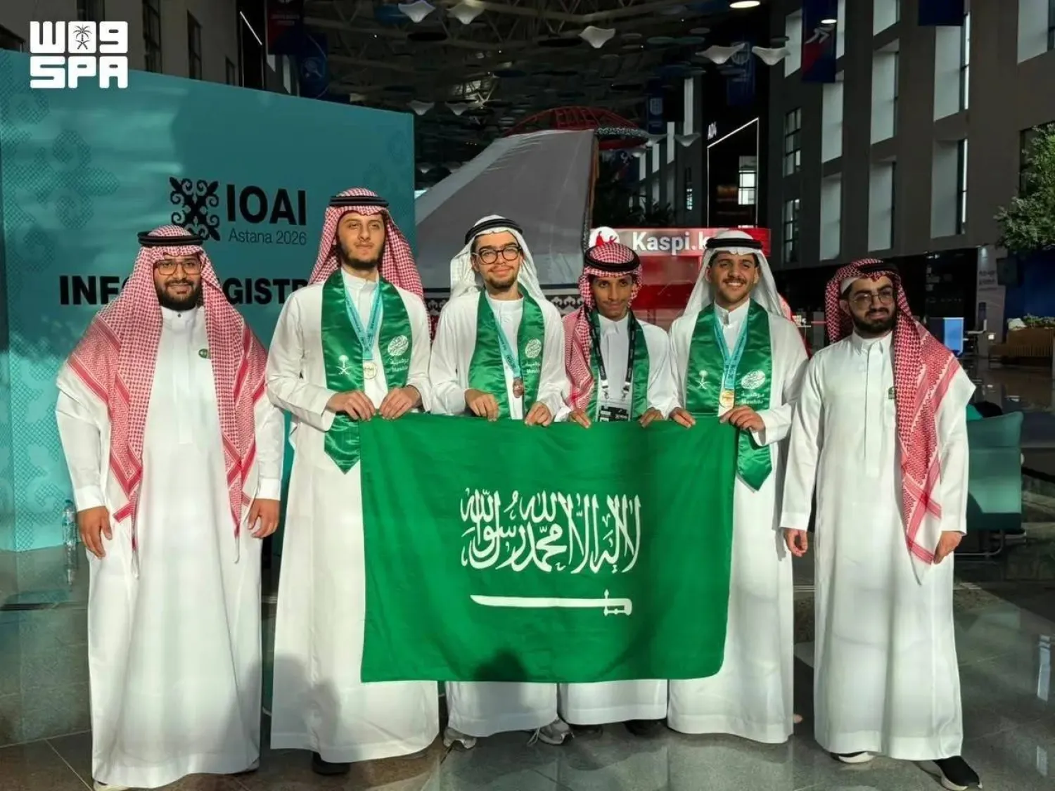 The Saudi artificial intelligence team won three international awards at the International Olympiad in Artificial Intelligence (IOAI 2026). (SPA)
