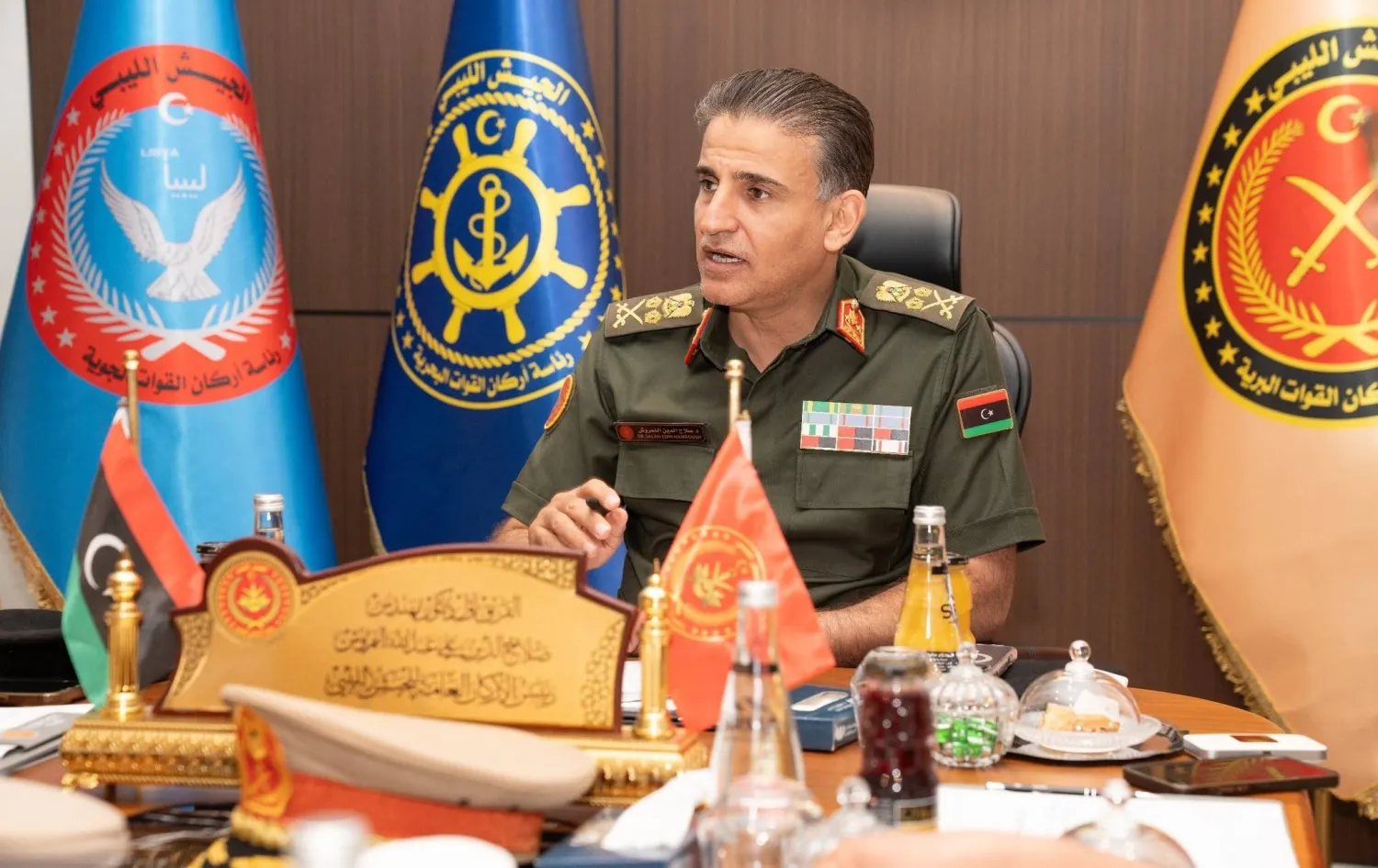 رئيس أركان القوات التابعة لحكومة «الوحدة الوطنية» الفريق أول صلاح النمروش (رئاسة الأركان)