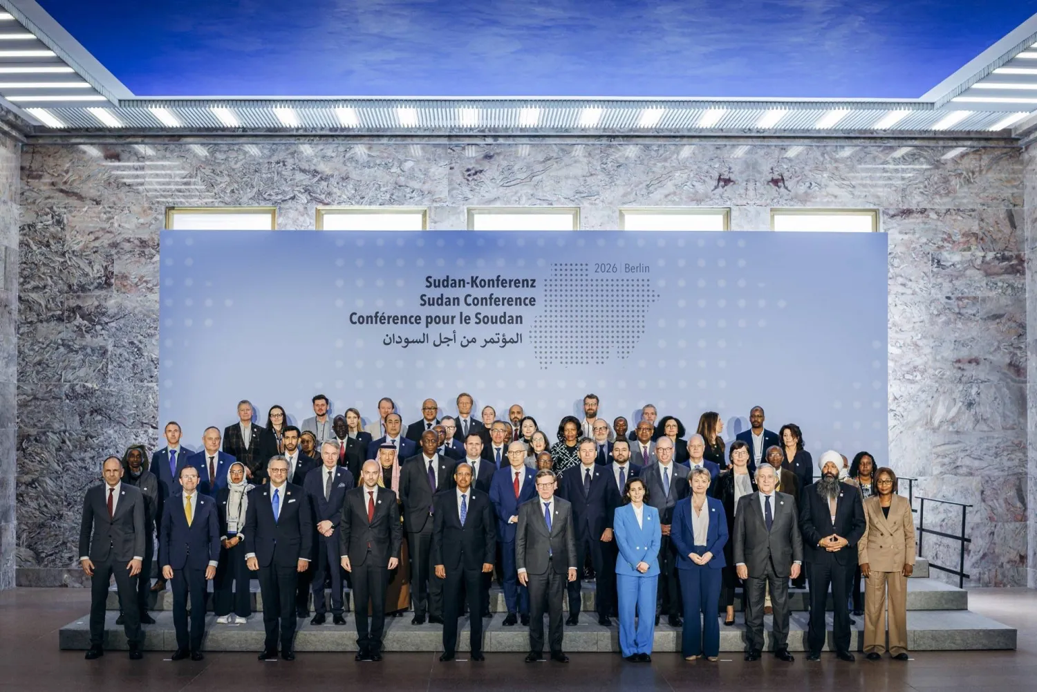 أعضاء الآلية الخماسية الدولية الذين شاركوا في مؤتمر برلين وفي لقاءات أديس أبابا (إكس)
