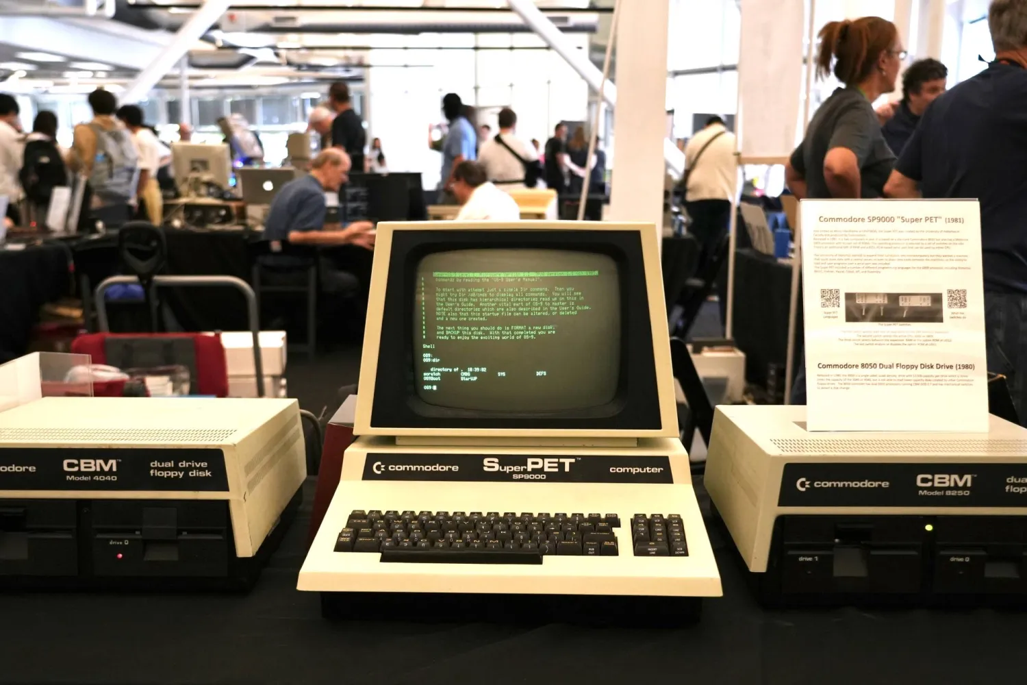  A 1981 Commodore SP9000 “Super PET” computer and floppy disk drives are displayed at the Vintage Computer Festival in Mountain View, Calif., Sunday, Aug. 2, 2026. (AP)