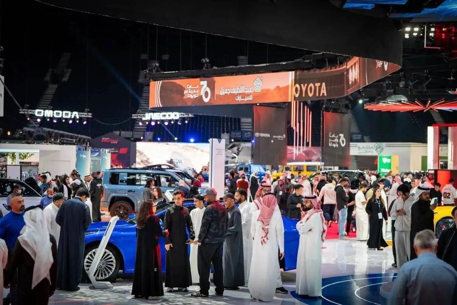 People are seen at the Riyadh Motor Show. (Riyadh Season)