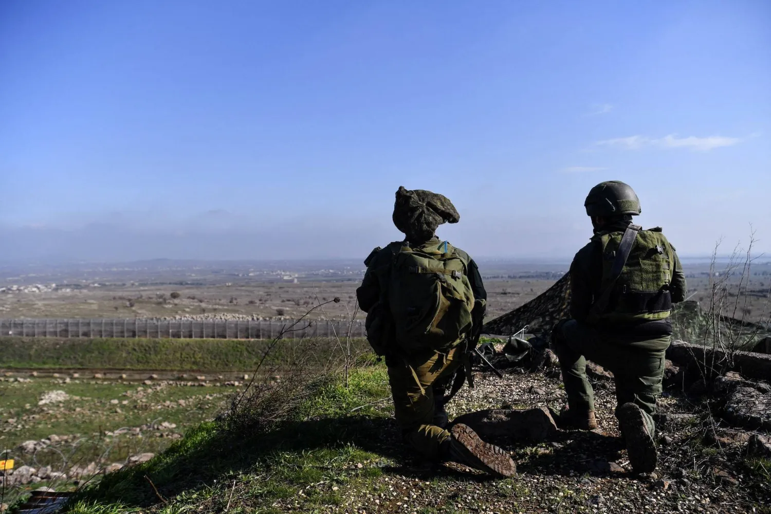 Israeli soldiers operate in the Israeli-occupied Golan Heights near the border with Syria, amid the conflict between Israel and the Palestinian group Hamas, December 28, 2023. (Reuters)