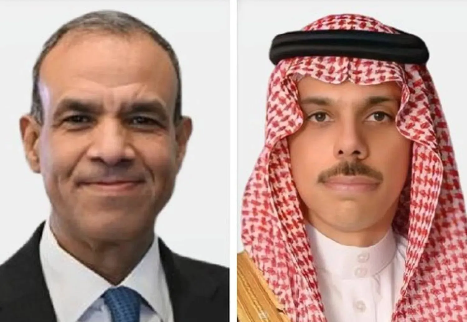 الأمير فيصل بن فرحان وزير الخارجية السعودي ونظيره المصري الدكتور بدر عبد العاطي (الشرق الأوسط)