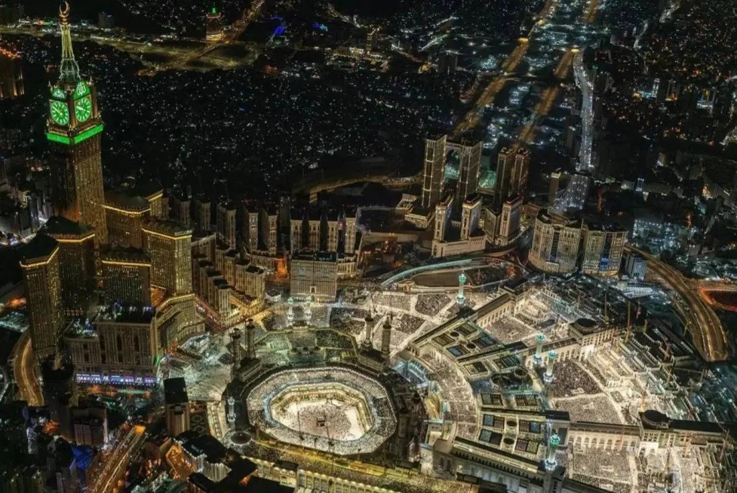 صورة جوية للمسجد الحرام وجانب من مكة المكرمة (واس)