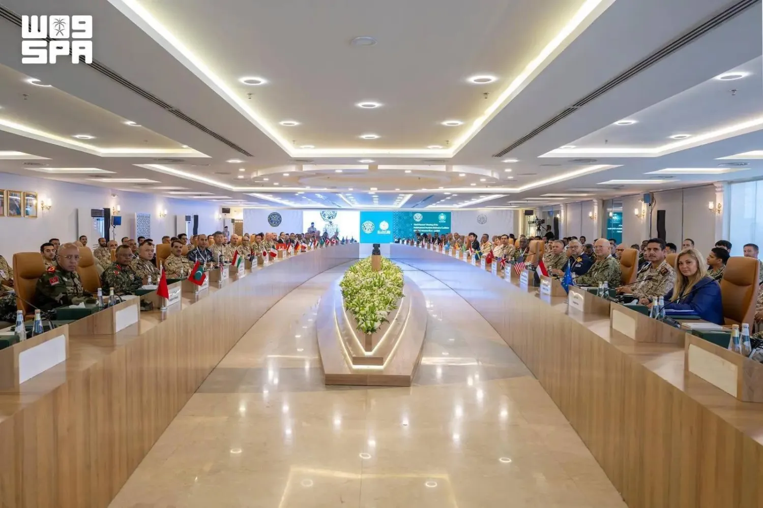 The third planning meeting of the Multinational Maritime Defense Coalition (MMDC) was held at the Western Fleet Command in Jeddah. (SPA)