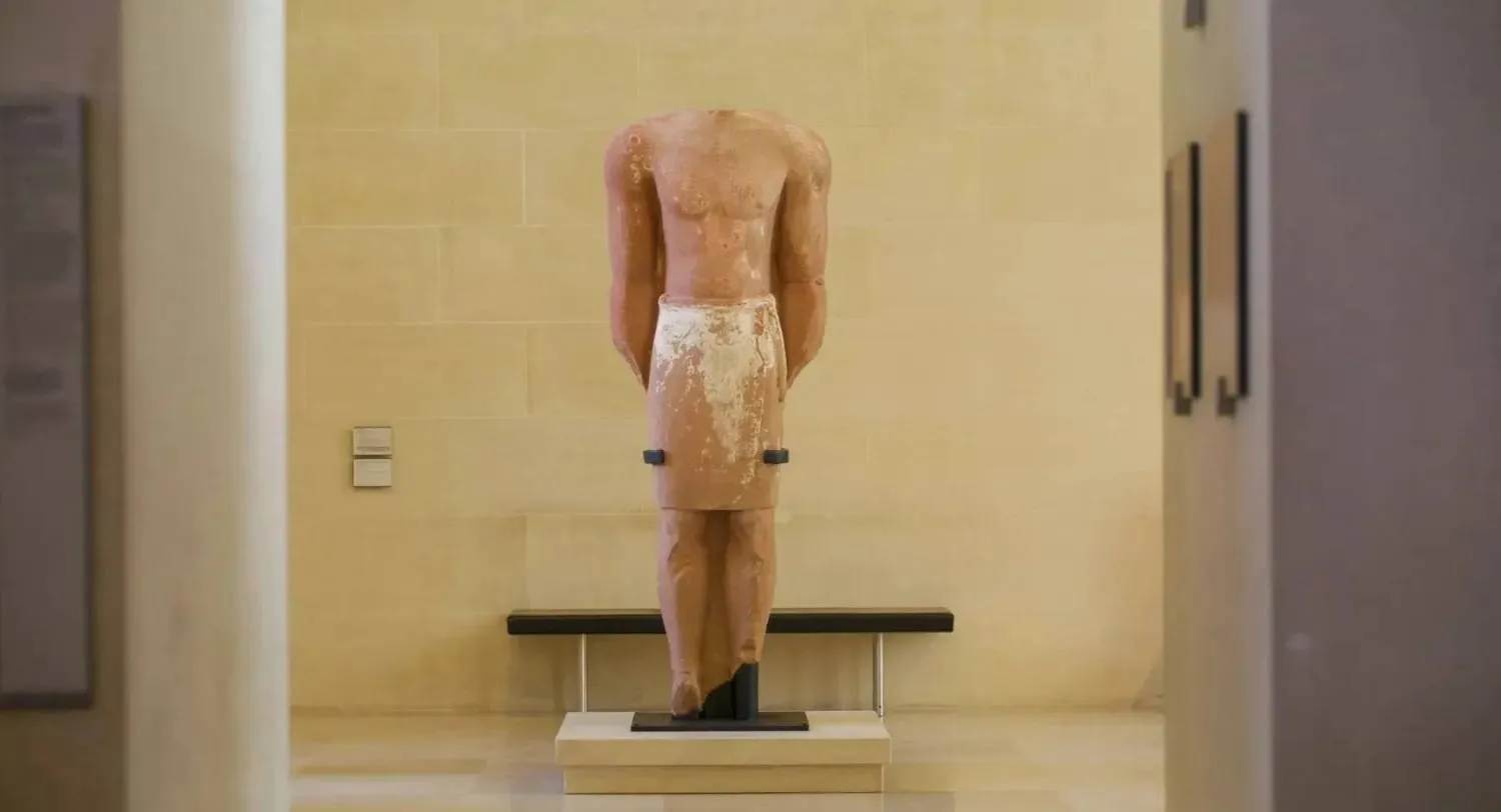 Statue from AlUla dating to the Lihyanite period, temporarily on display at the Louvre Museum, reflects AlUla’s rich heritage and role in human civilization. (SPA) 