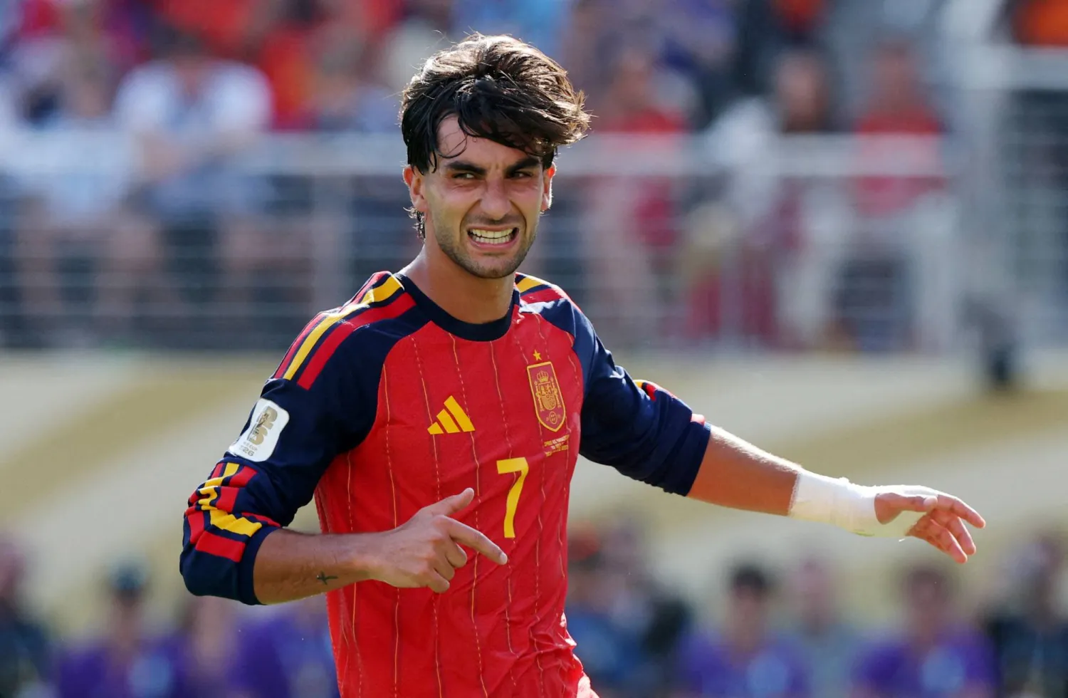 FILE PHOTO: Soccer Football - FIFA World Cup 2026 - Final - Spain v Argentina - New York/New Jersey Stadium, East Rutherford, New Jersey, US - July 19, 2026 Spain's Ferran Torres reacts REUTERS/Amanda Perobelli/File Photo