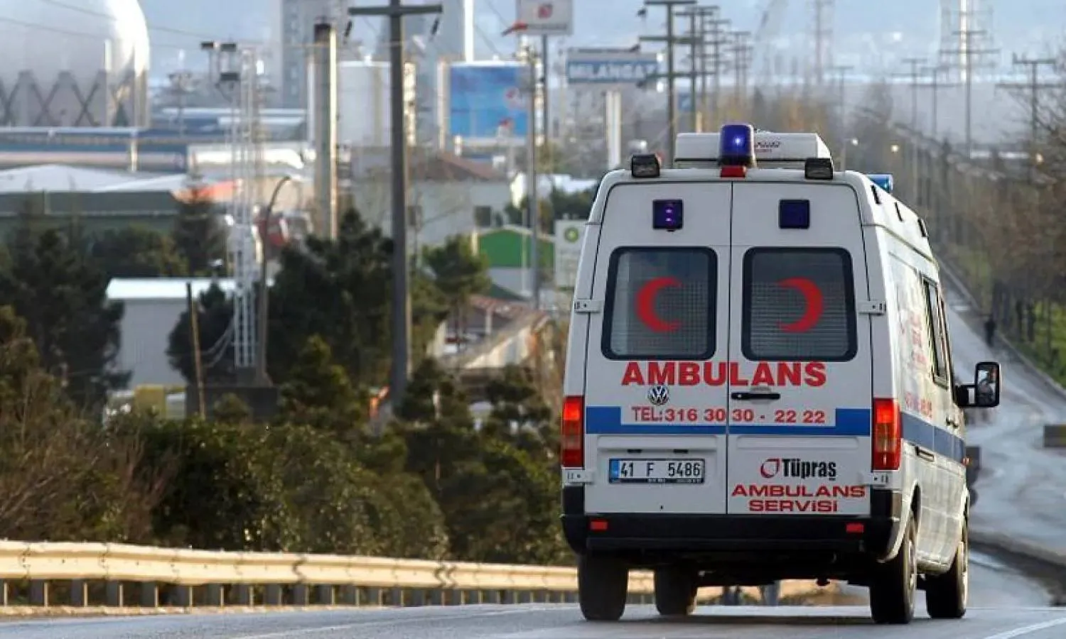 File picture for illustration only shows a Turkish ambulance on an emergency call. (AFP)