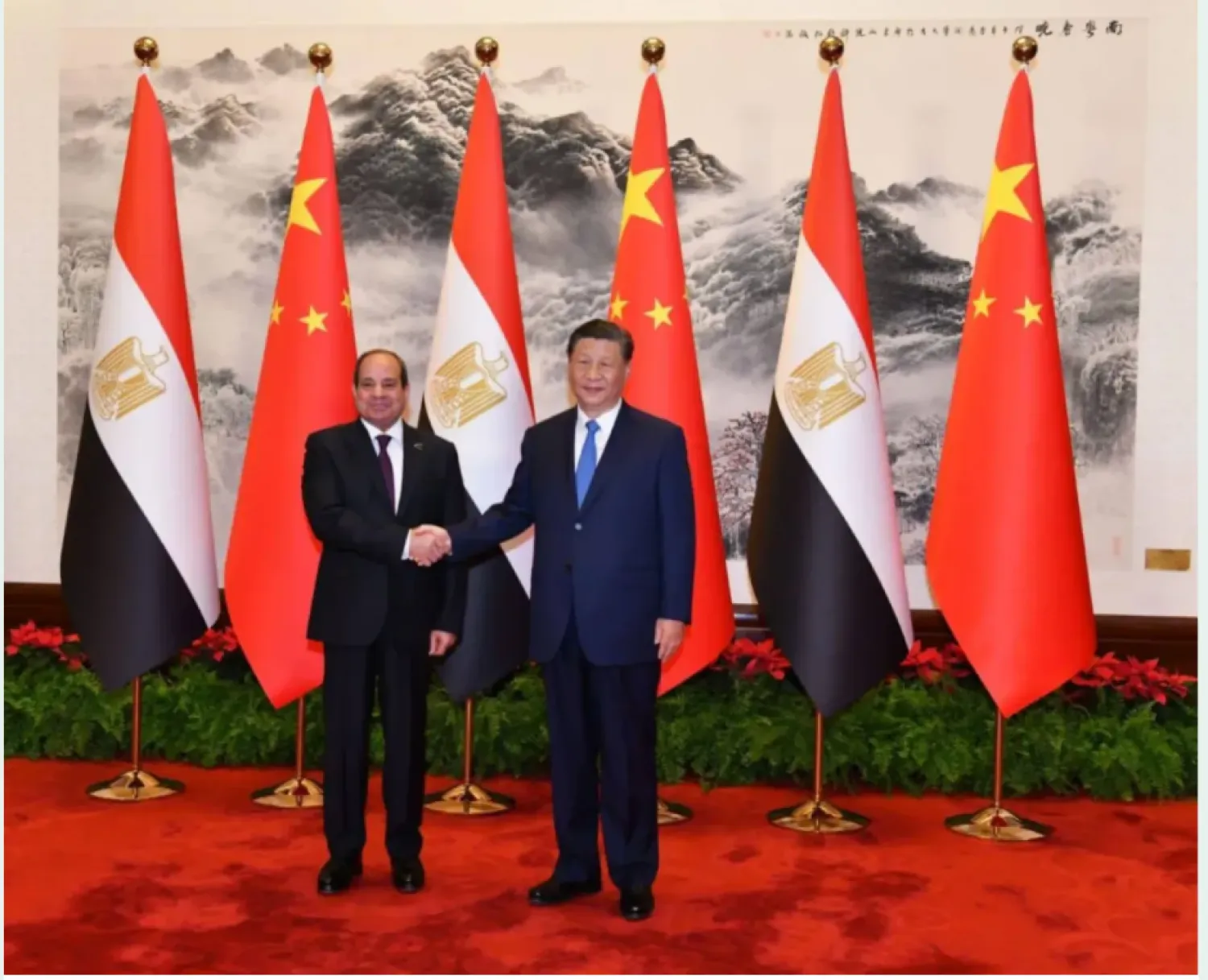 محادثات الرئيس المصري ونظيره الصيني في بكين مايو 2024 (الرئاسة المصرية)