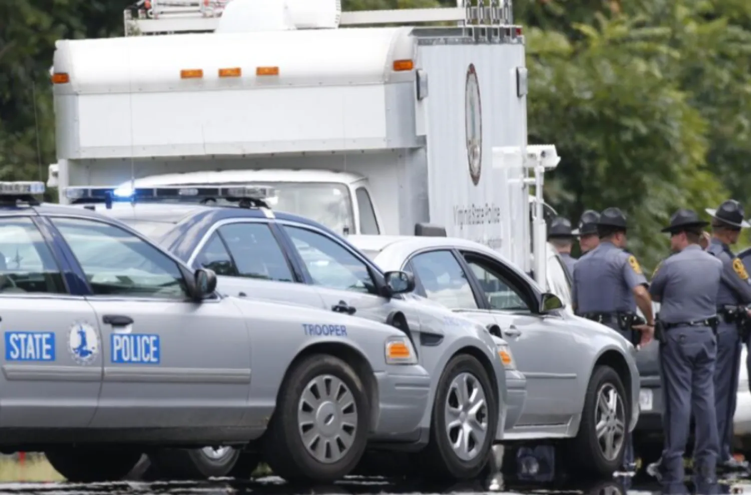 Virginia State Police vehicles line the edge of Highway I-66 in Fauquier County, Virginia - File photo/Reuters