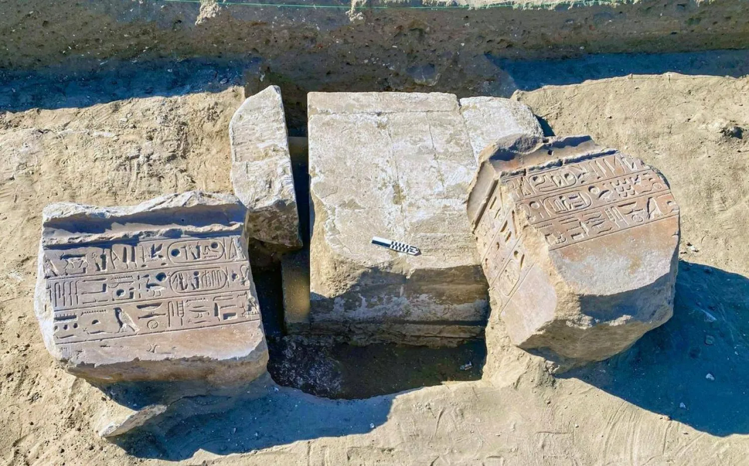 جانب من الآثار بطريق حورس الحربي (وزارة السياحة والآثار)