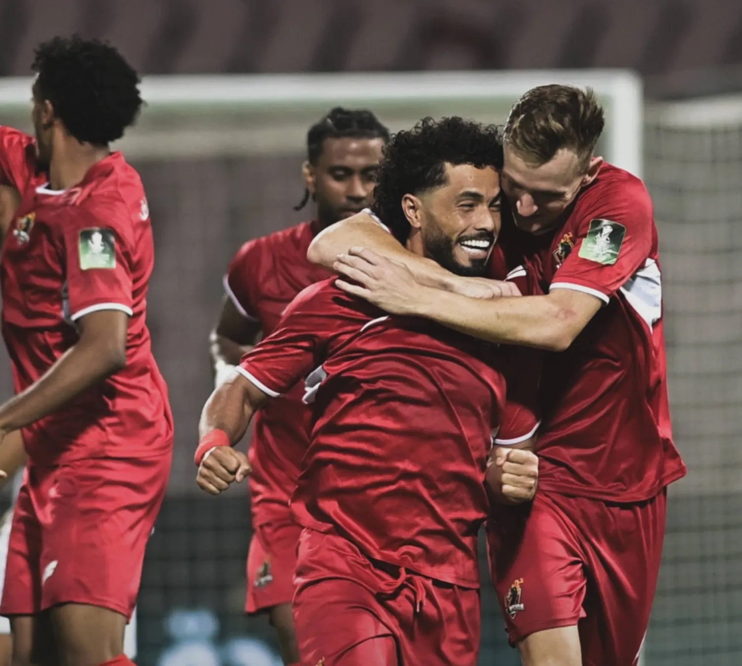 موراتو لاعب الوحدة محتفلا بهدفه في مرمى الشباب (موقع بطولة كأس الملك)