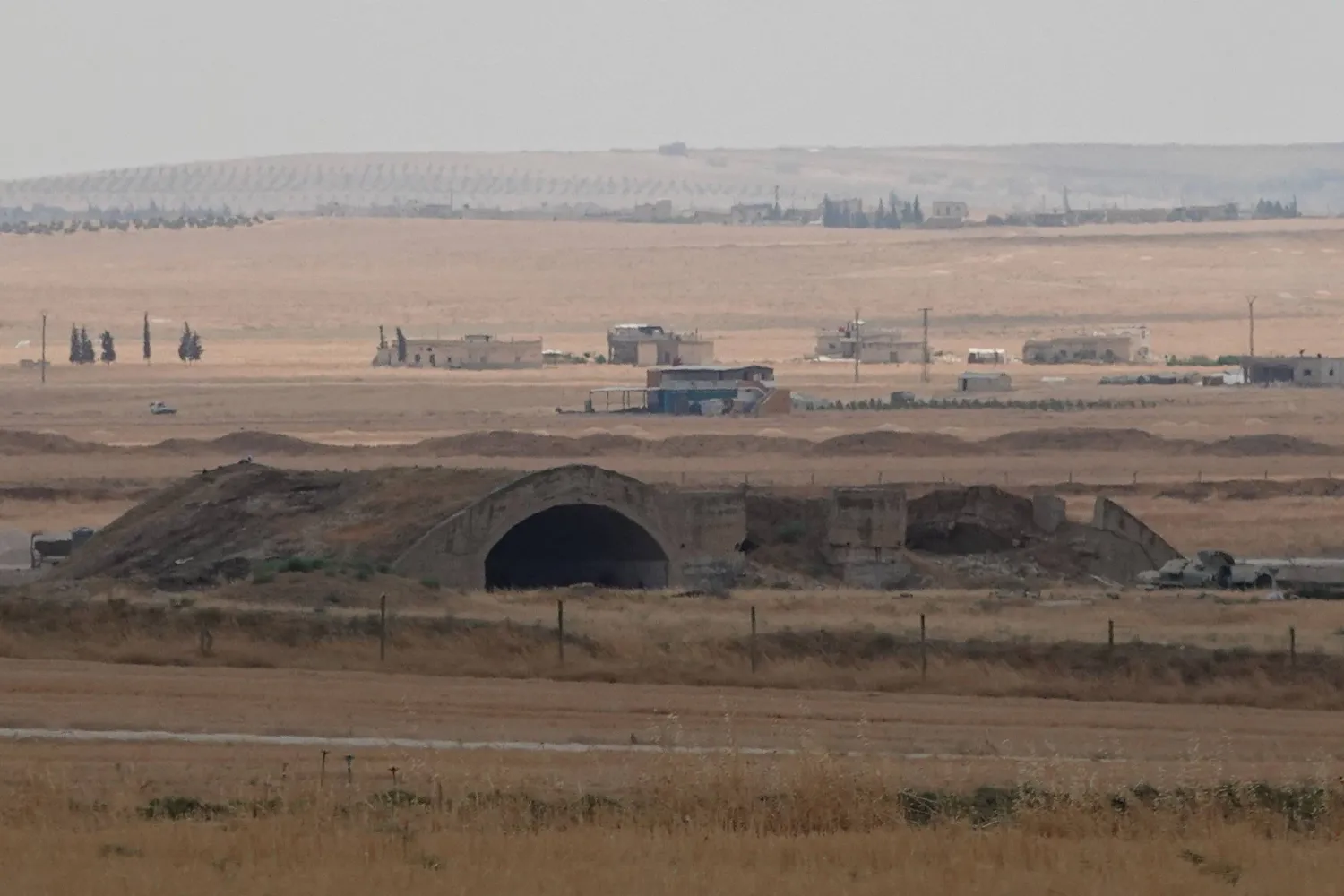 The Abu al-Duhur base following the Israeli strikes, Syria, August 18, 2026. (Reuters)