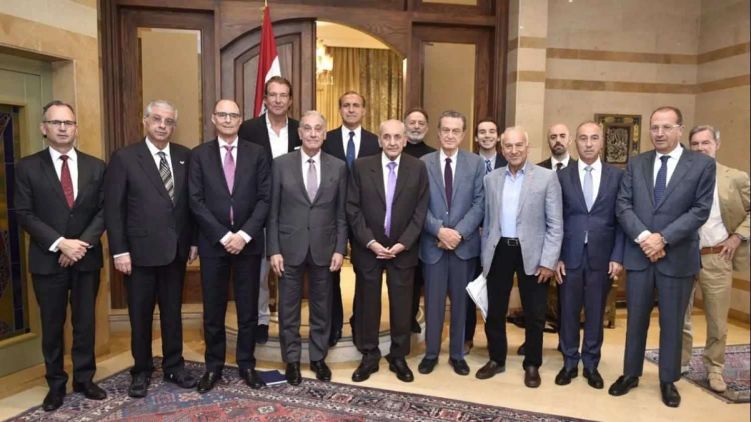 رئيس البرلمان نبيه بري مستقبلاً وفداً من مجموعة العمل الأميركية من أجل لبنان (رئاسة البرلمان)