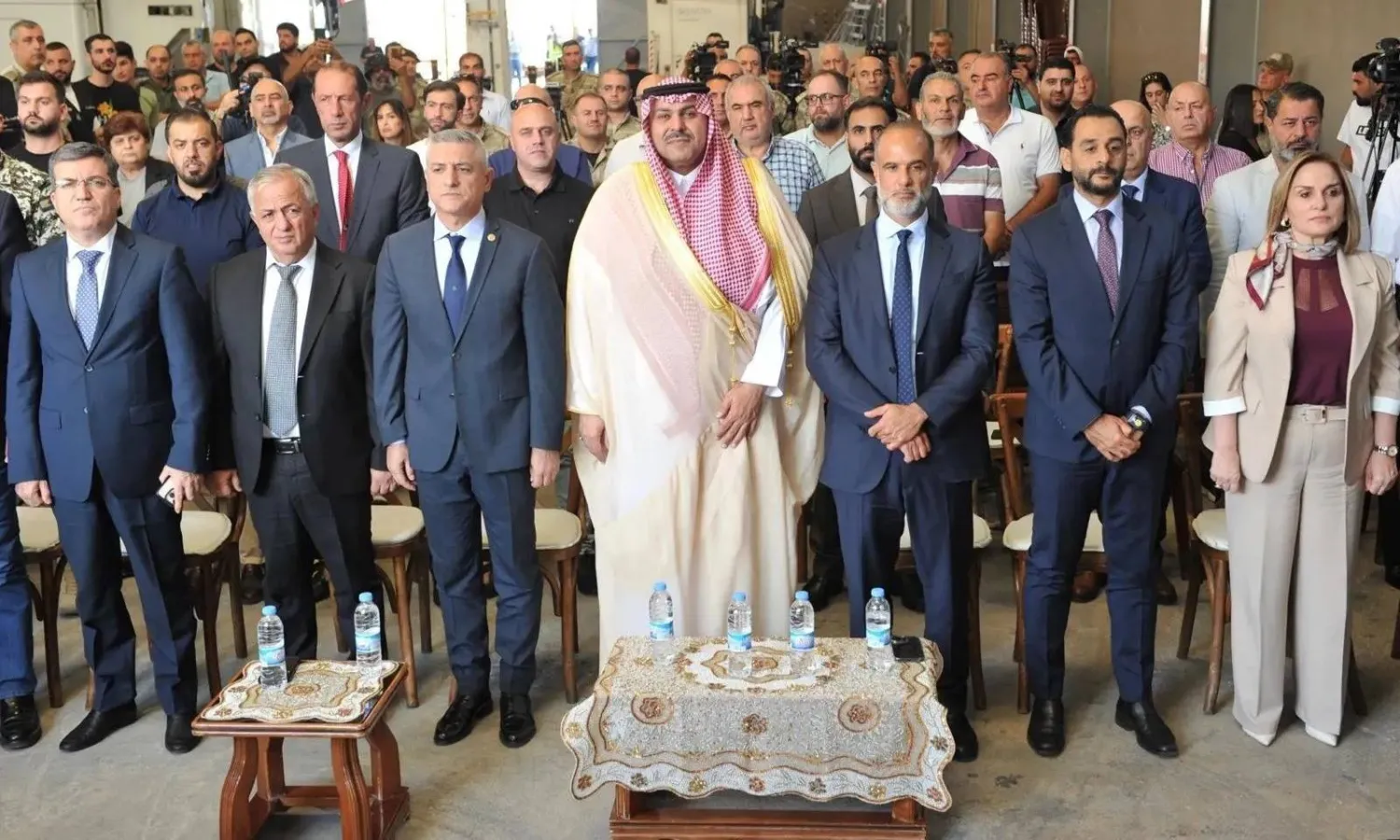 جانب من حفل تدشين المرحلة الثالثة من تصدير المنتجات اللبنانية إلى السعودية (واس)