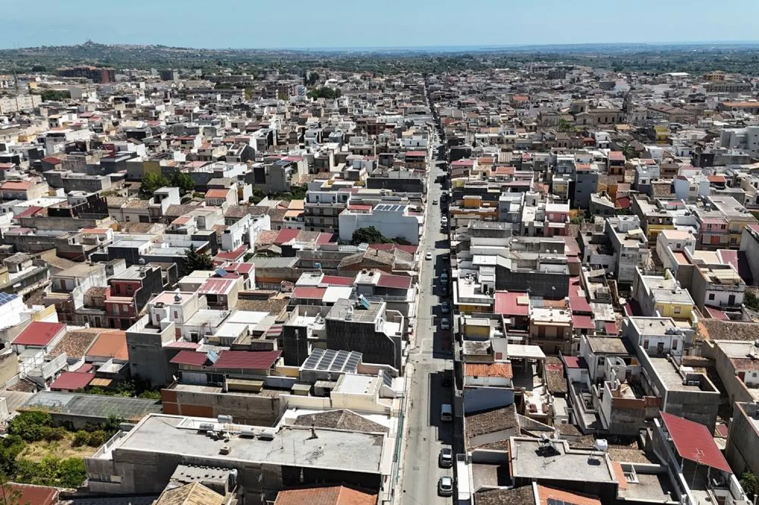 A drone view of the Sicilian town of Floridia where five years ago a temperature of 48.8 degrees Celsius, the highest temperature officially registered in continental Europe, was recorded, Italy, August 19, 2026. (Reuters) 