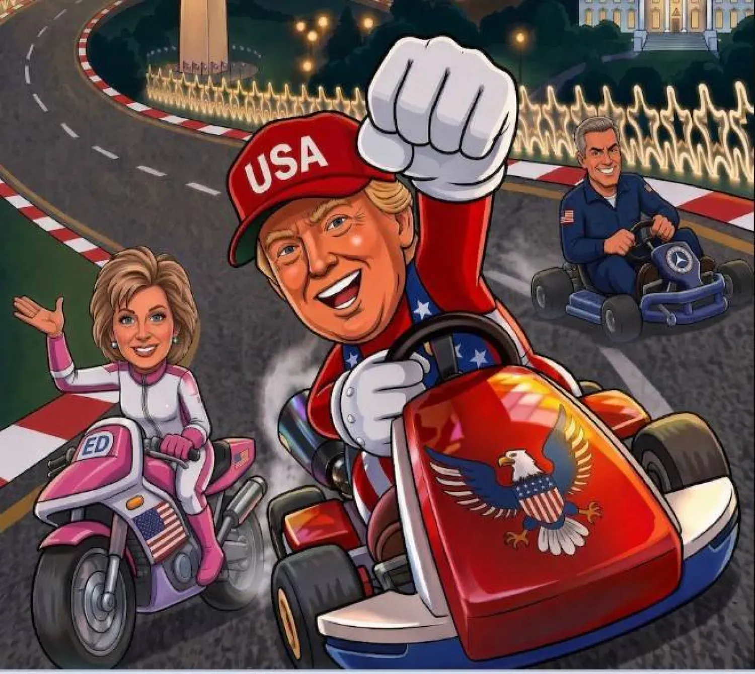 ABD Eğitim Bakanlığı tarafından "Epstein'e benzeyen" bir kişiyi tasvir eden karikatür yayınlandı (X)