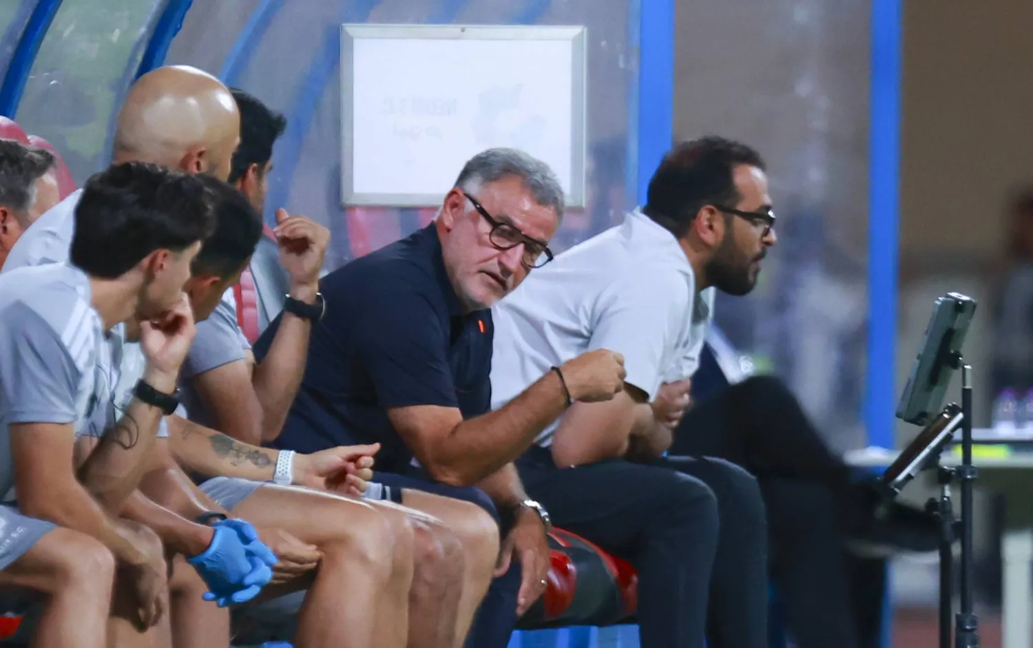غالتييه خلال المواجهة (تصوير: سعد الدوسري)