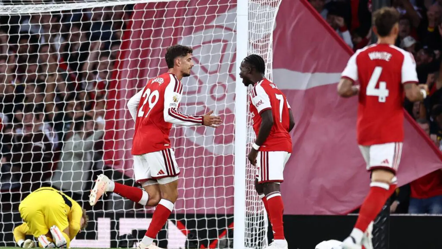 Arsenal cruised to victory over Coventry to start the Premier League season. Henry NICHOLLS / AFP
