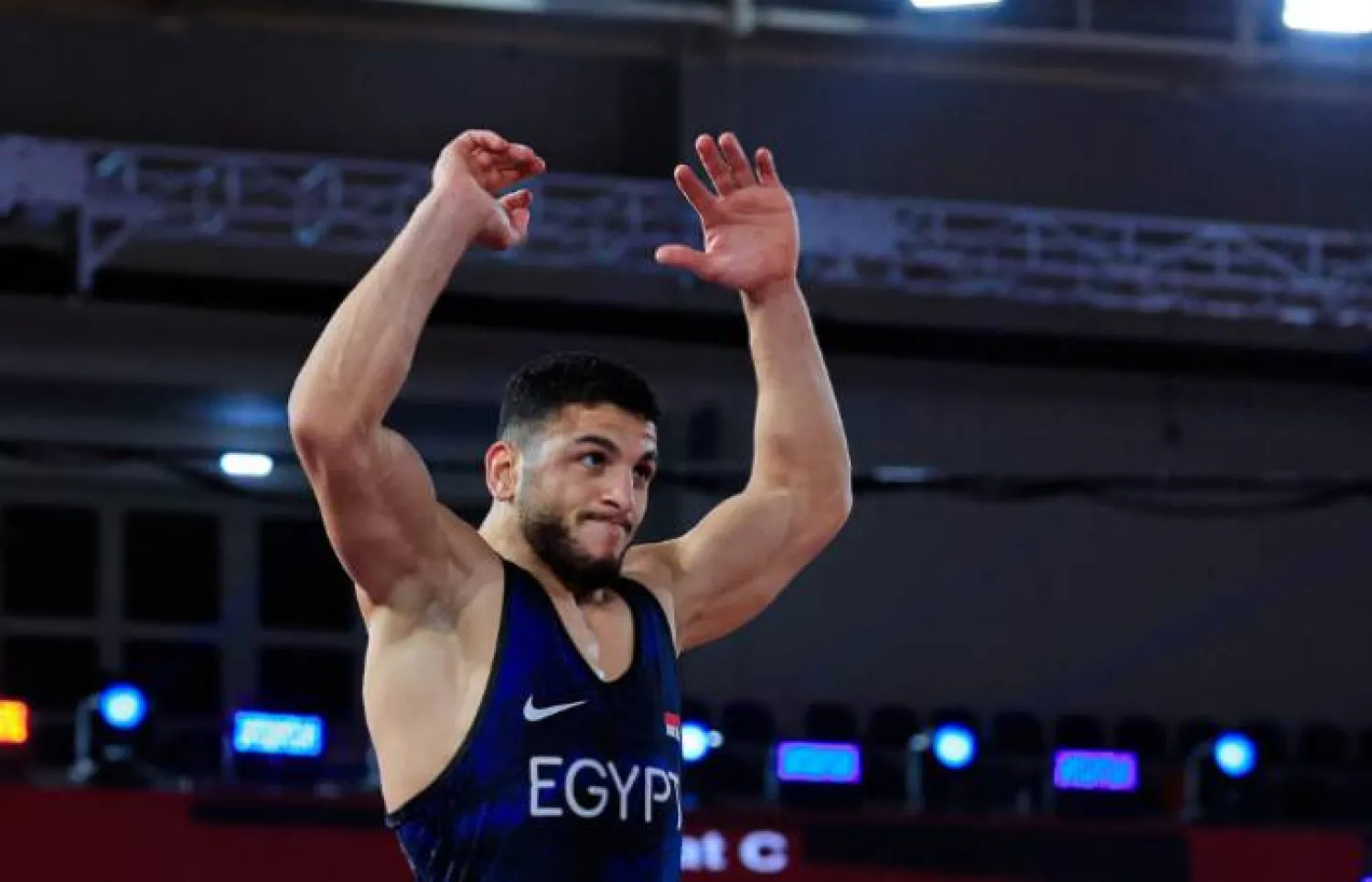 المصارع المصري محمد القاسم (الاتحاد المصري للمصارعة)