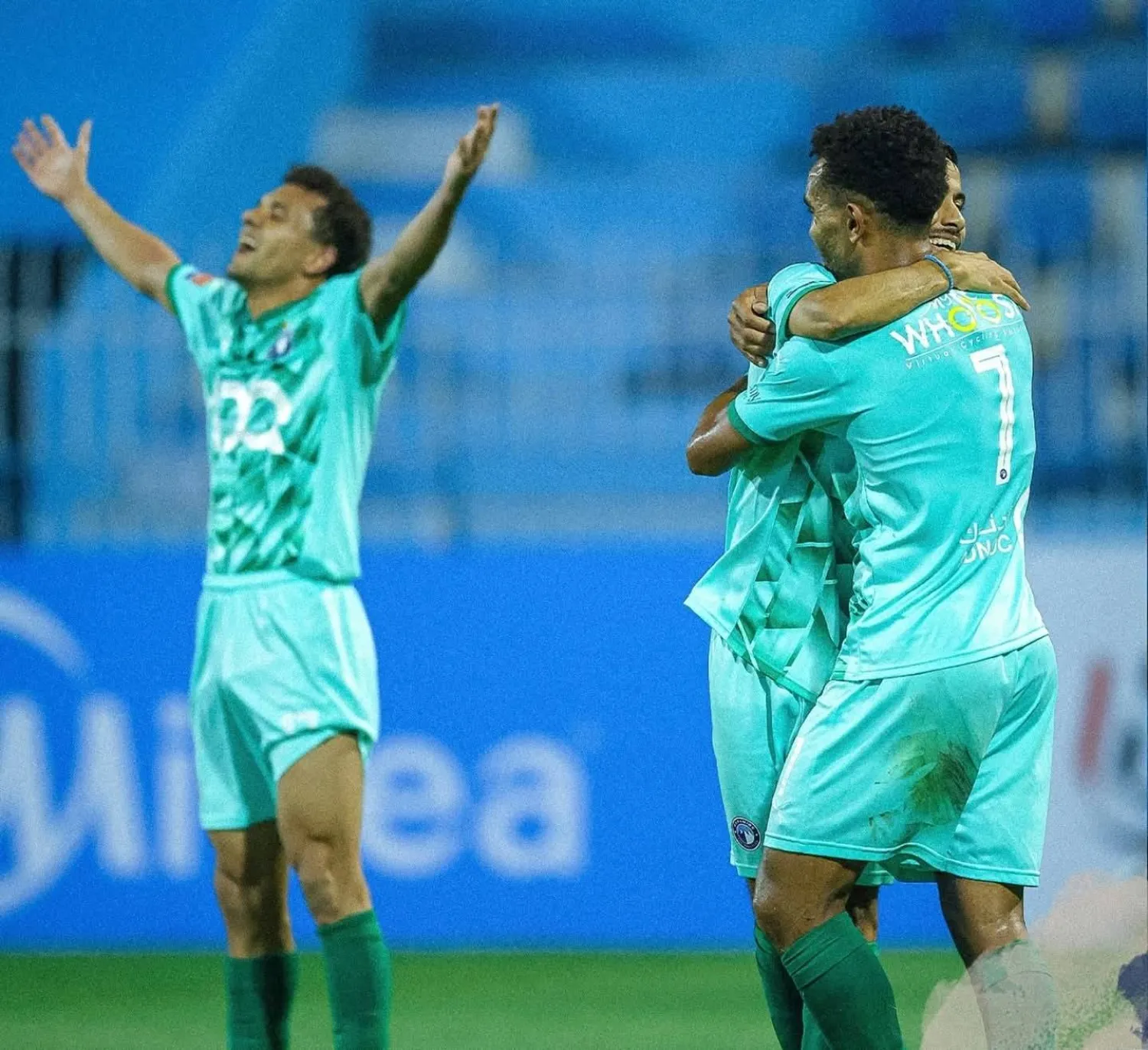 فرحة لاعبي بيراميدز بالتسجيل في مرمى المحلة تكررت ثلاث مرات (نادي بيراميدز)