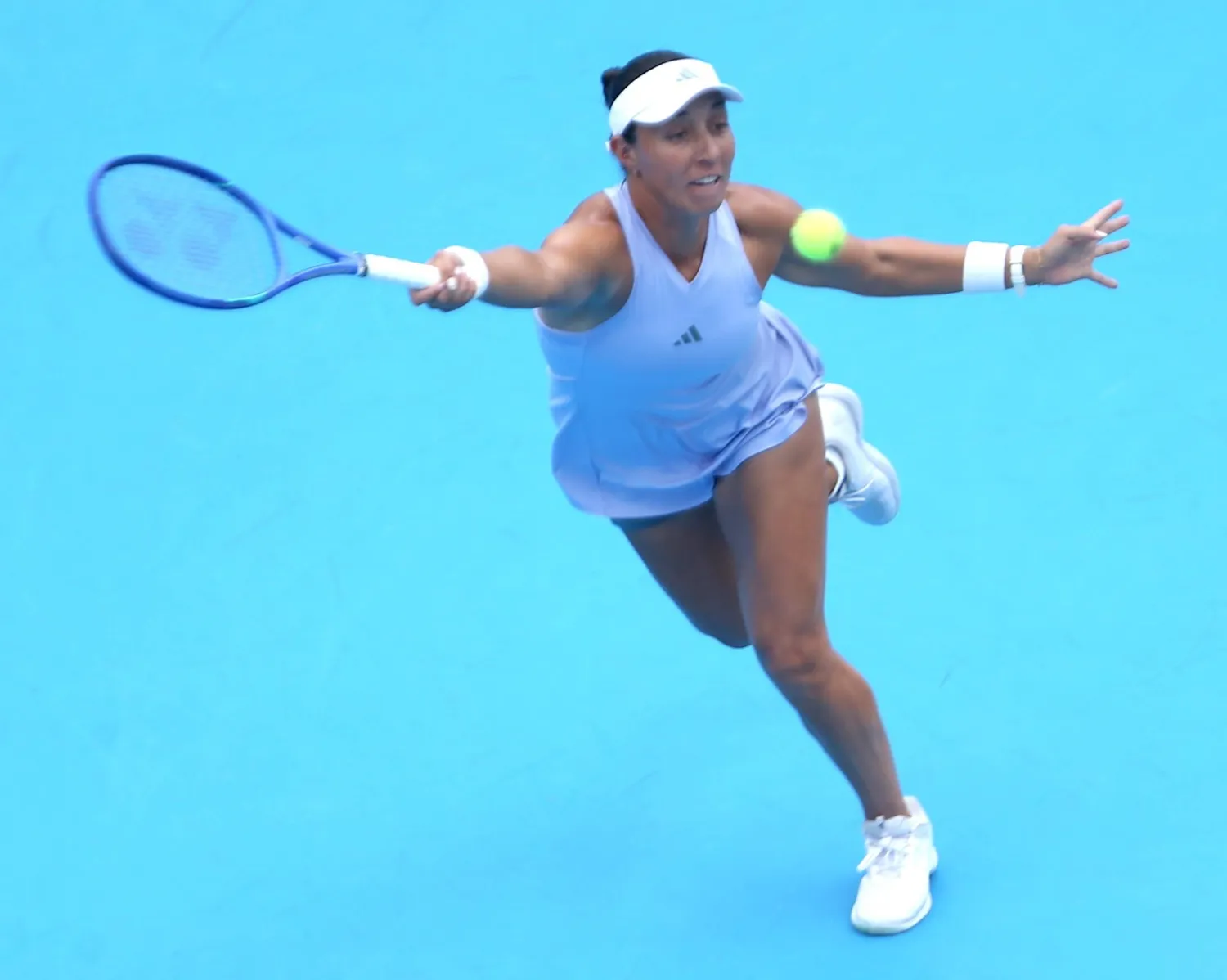 Jessica Pegula of the USA in action against Iga Swiatek of Poland during their semi final match of the Cincinnati Open tennis tournament in Cincinnati, USA, 22 August 2026.  EPA