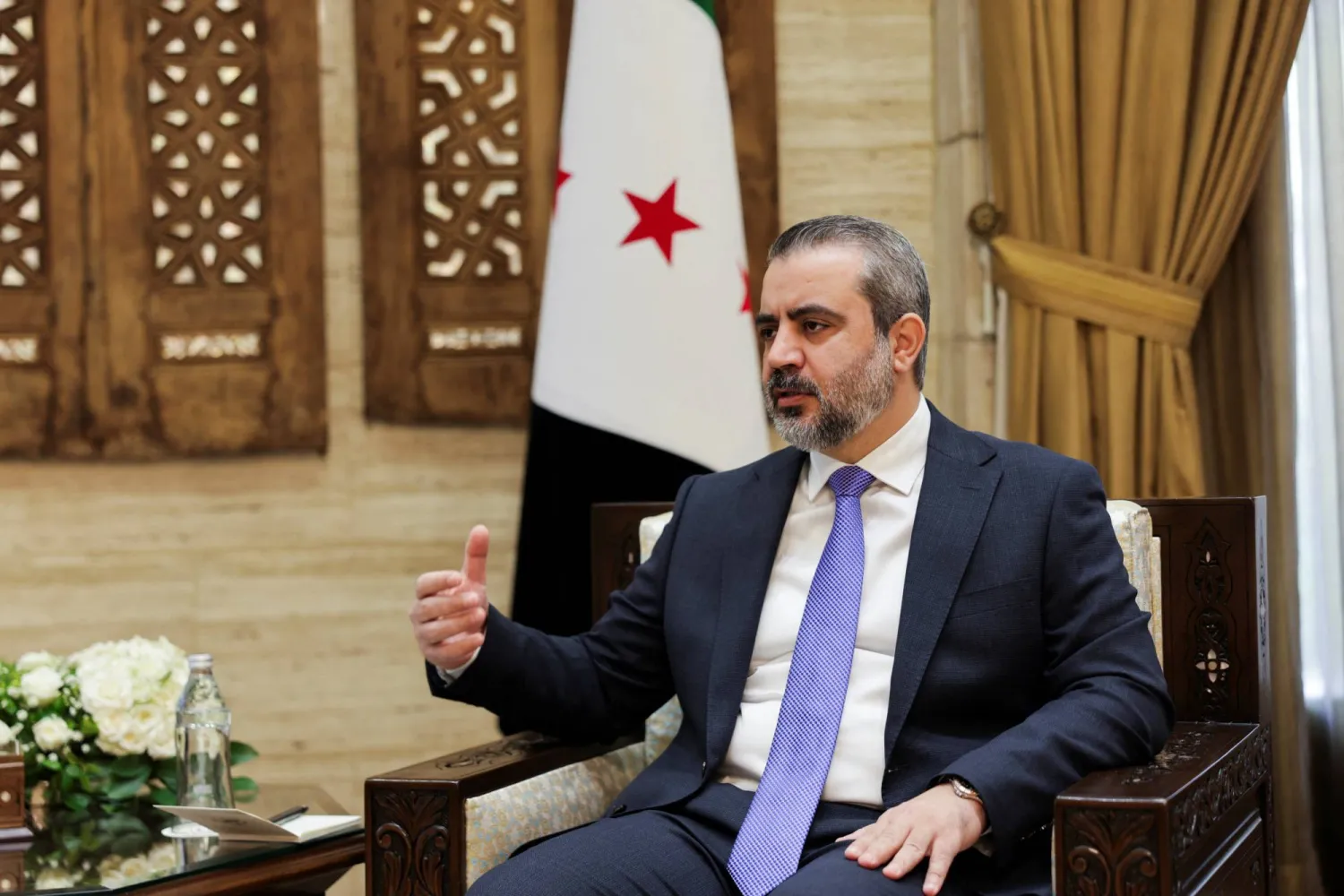Suriye Dışişleri Bakanı Esad Şeybani, Şam'da (Reuters)