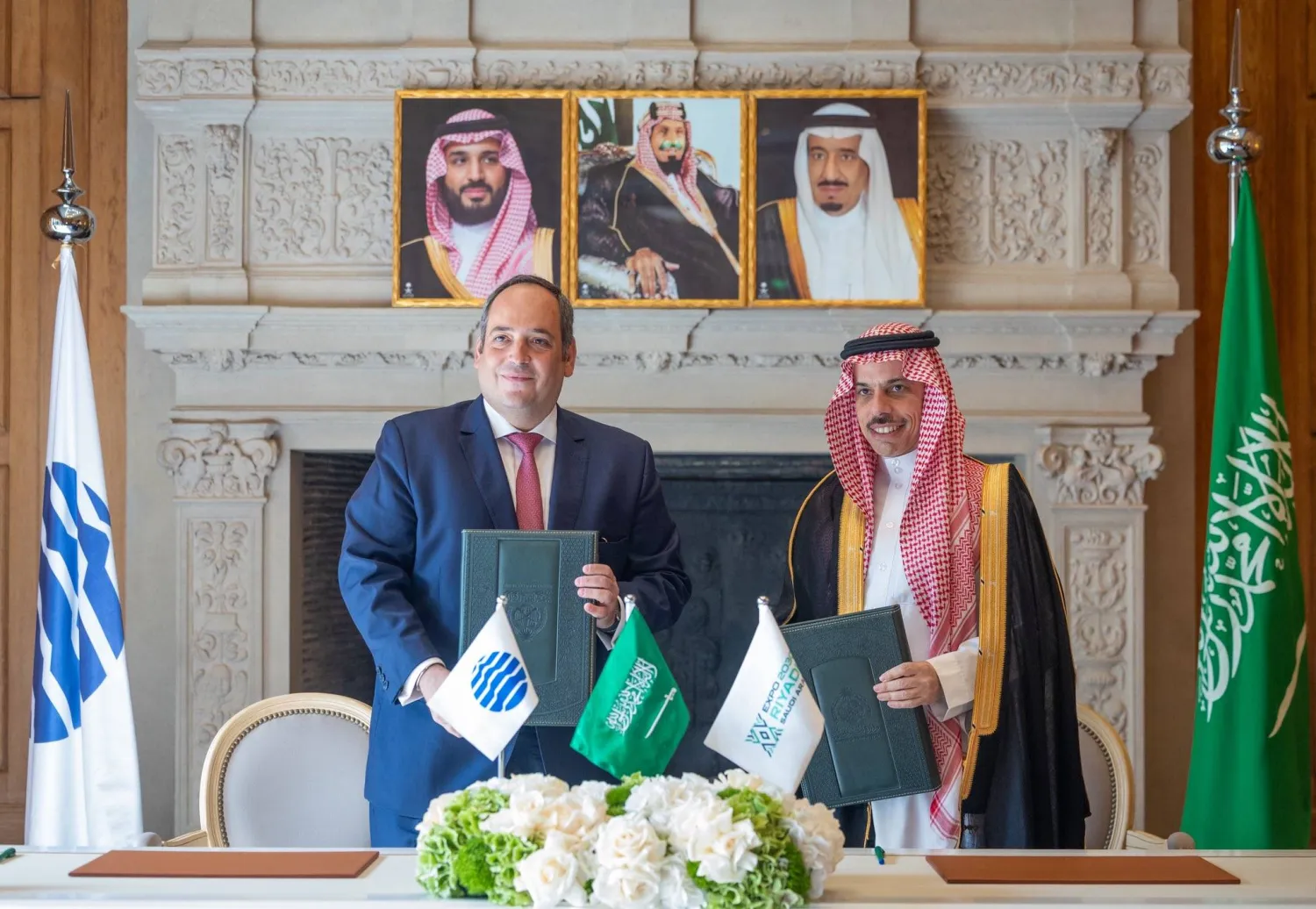 جرت مراسم توقيع الاتفاقية على هامش زيارة ولي العهد السعودي الأمير محمد بن سلمان إلى فرنسا (واس)